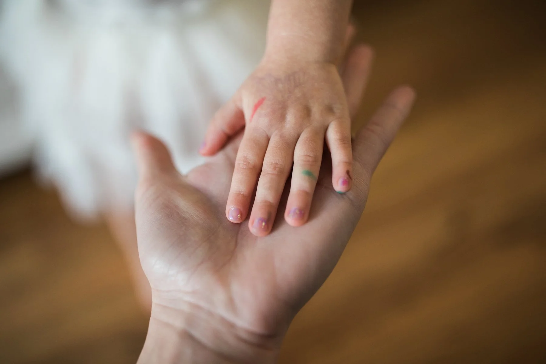 Child high five small hand lifestyle photo