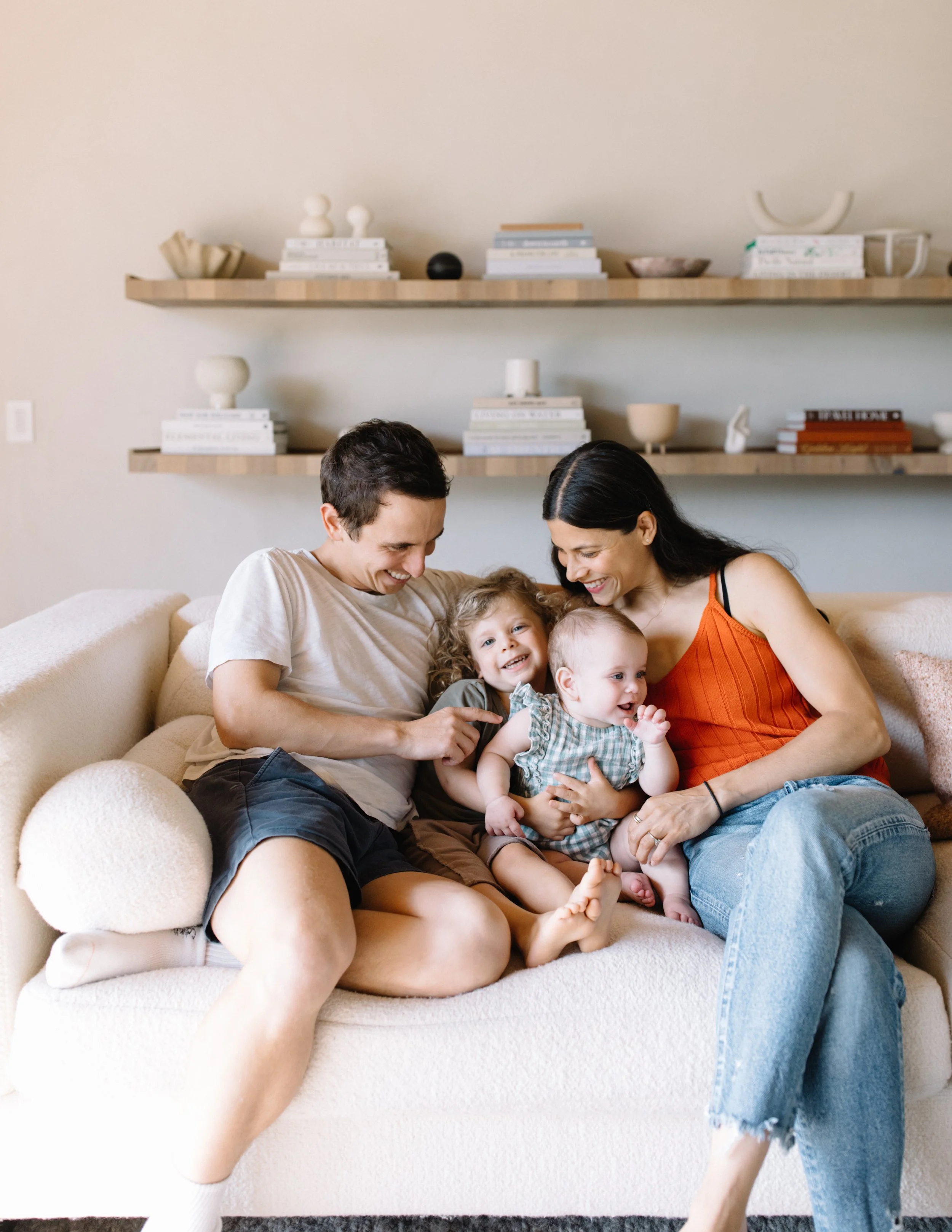 Family photo at home in Amagansett