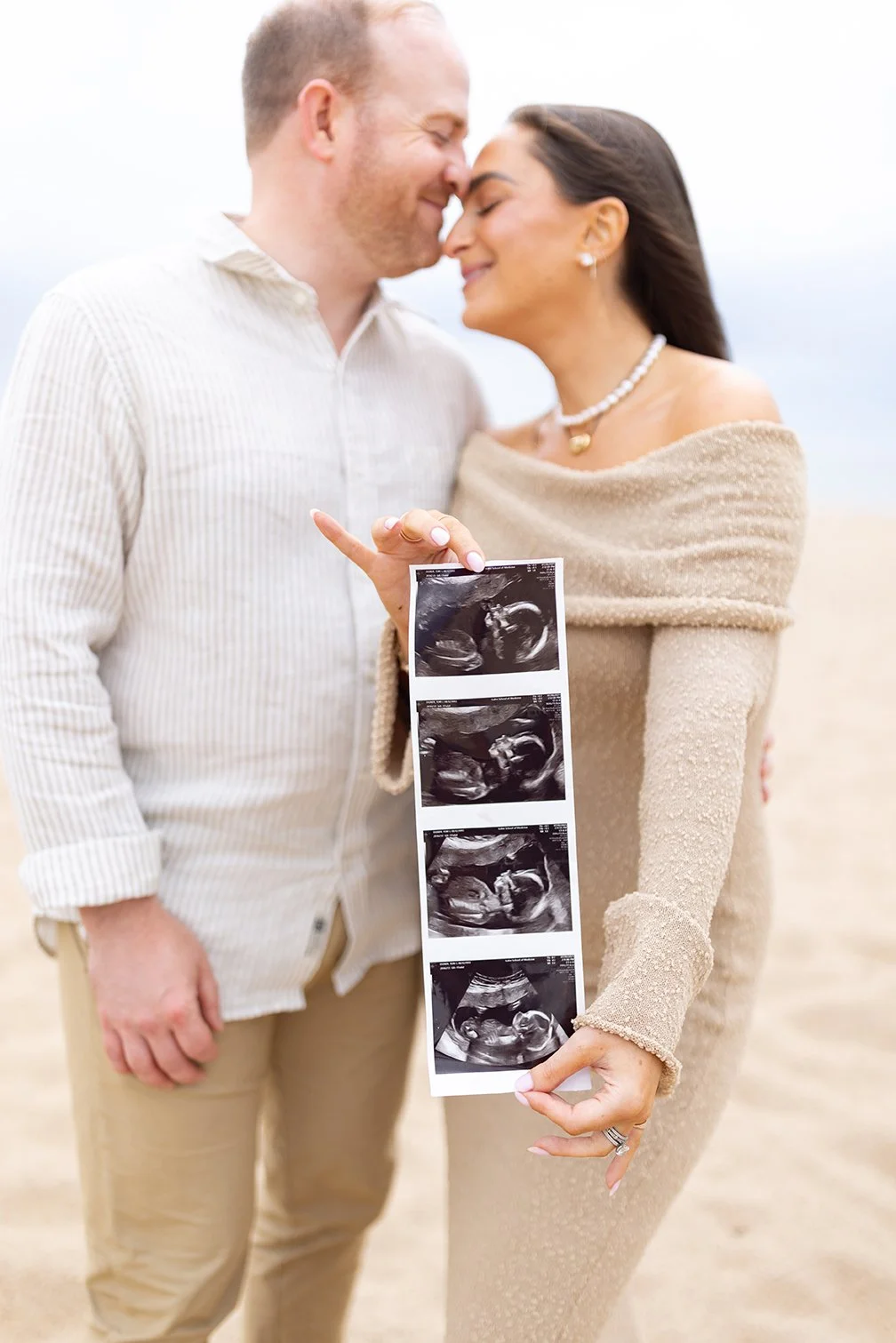 Expecting maternity portrait Hamptons sonogram