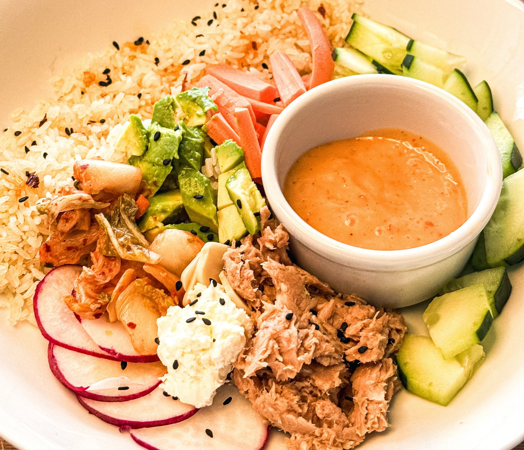 Close Up of Ingredients of No-Roll Sushi Bowl by Boki's Kitchen