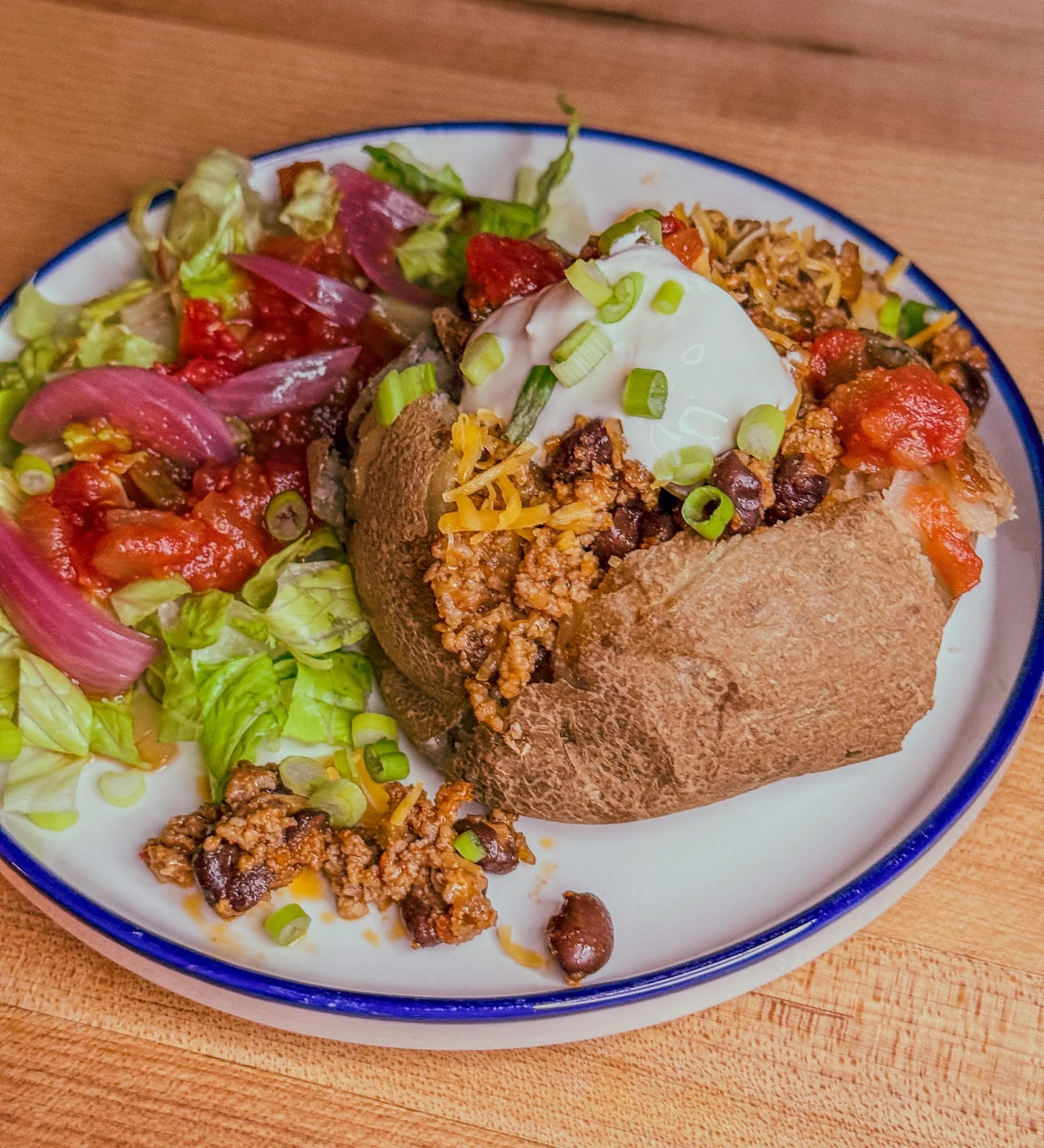 Taco Stuffed Baked Potatoes