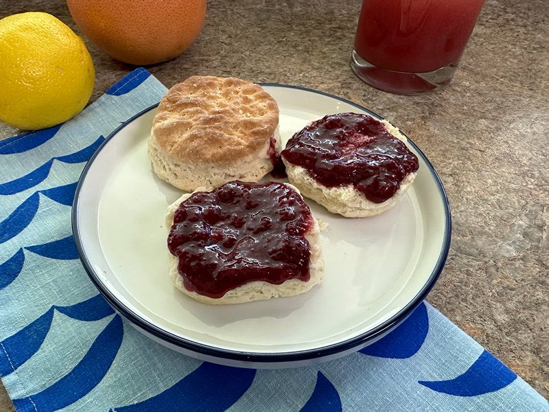 Strawberry Jam from Boki's Kitchen on biscuits