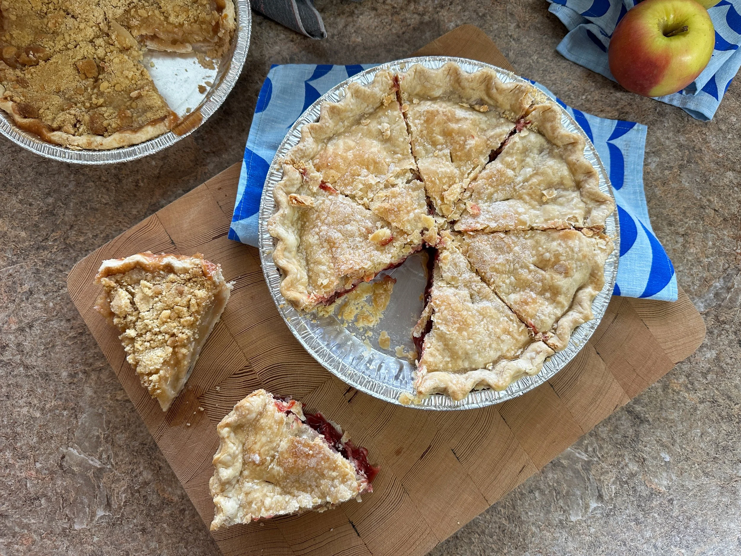 Homemade Cherry and Apple Pies