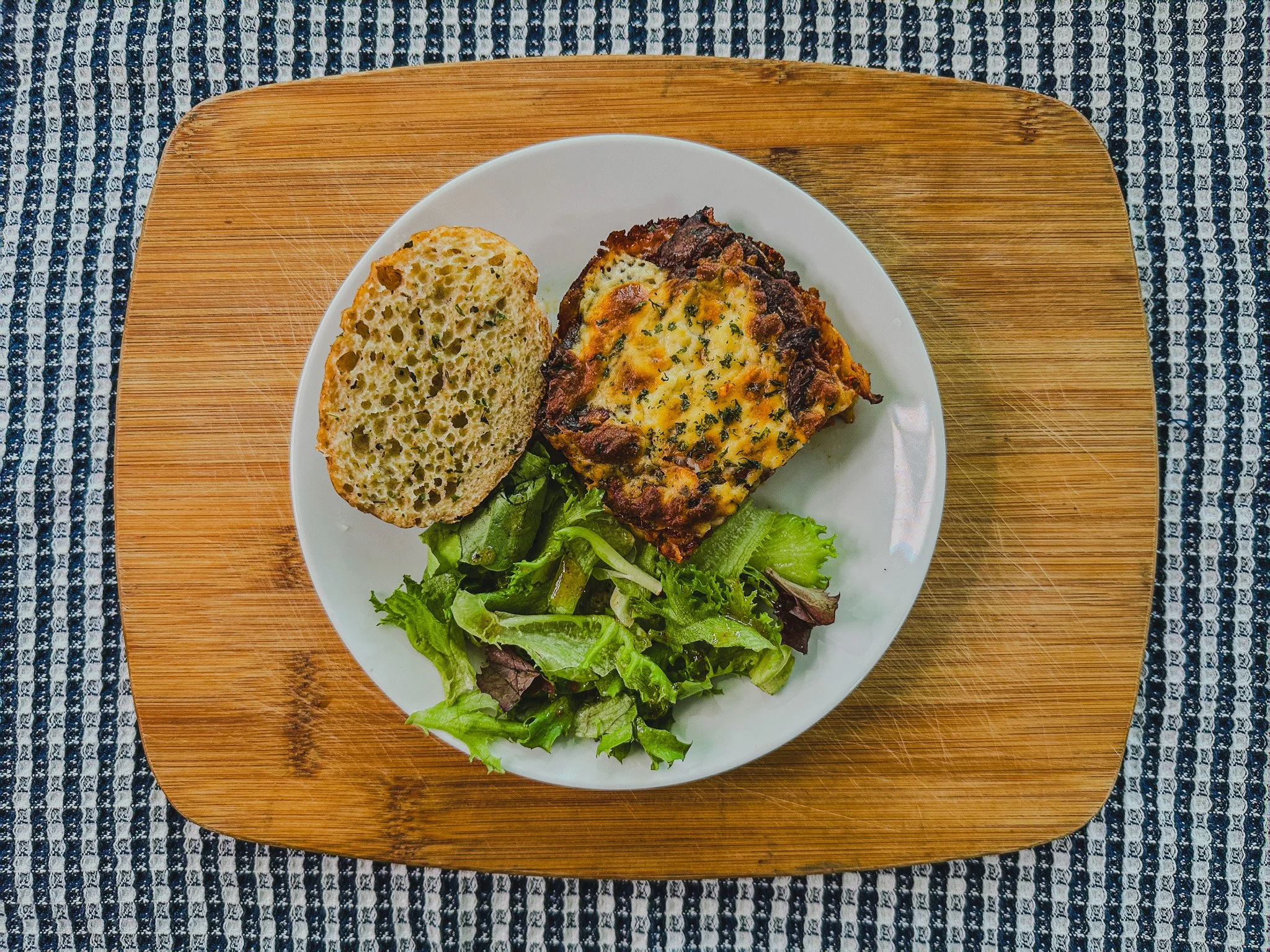 Lasagna frozen meal from Boki's Kitchen prepared and plated