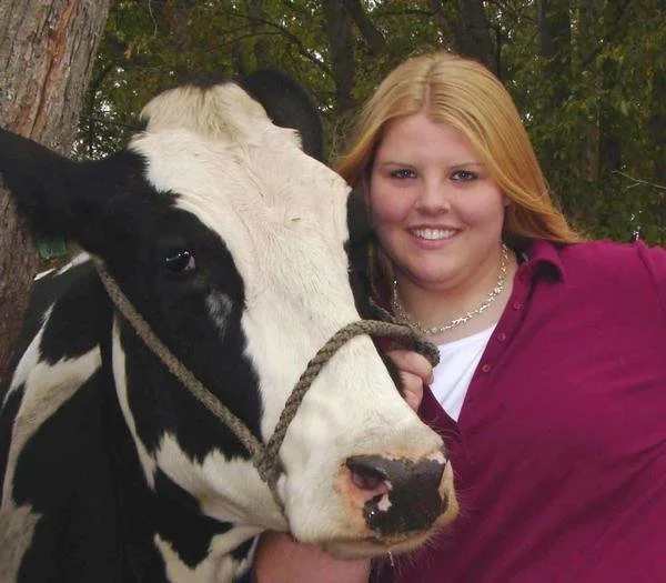 Niki from Boki's Kitchen with Cow FFA Adams County Illinois