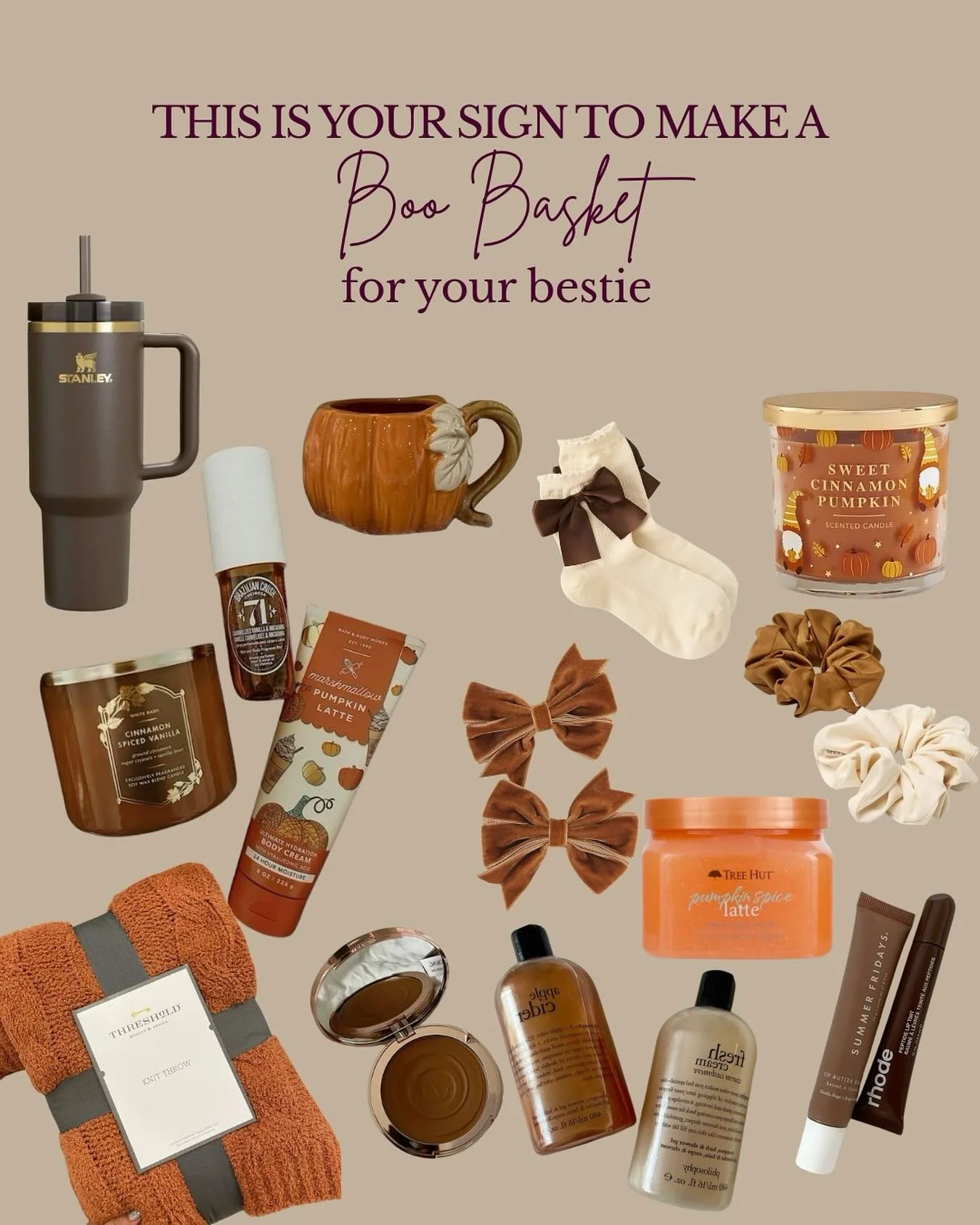 Your sign to make your bestie a Boo Basket this spooky szn ✨🎃👻 
 #boobaskets #bestiepresent #aligne