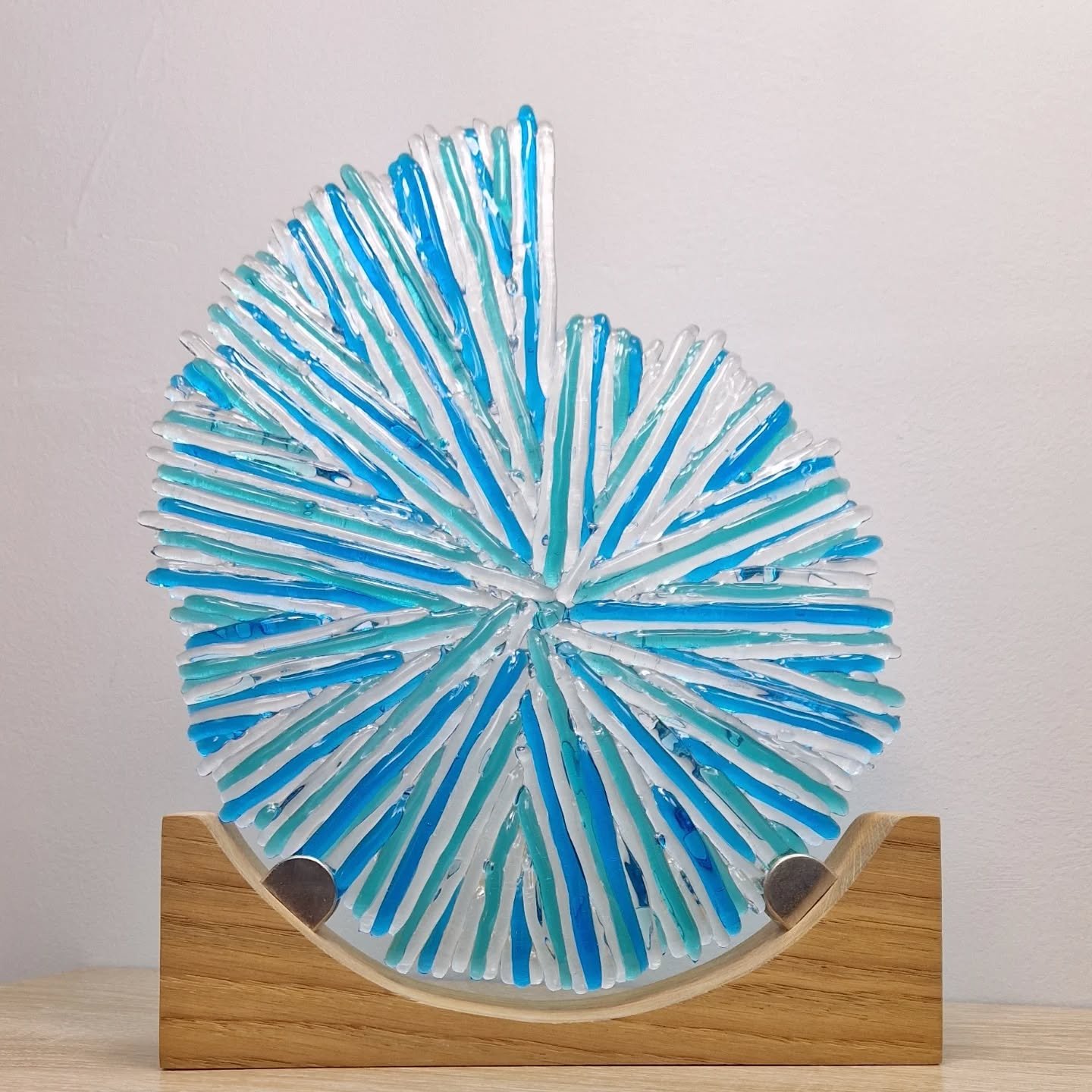 I love these blues. I've only ever made these in blue. What colour should I do next? Maybe a rainbow version.

#fusedglass #bullseyeglass #blue #madeinnorthants