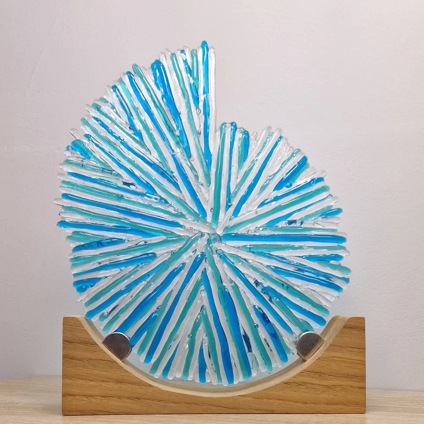 I love these blues. I've only ever made these in blue. What colour should I do next? Maybe a rainbow version.

#fusedglass #bullseyeglass #blue #madeinnorthants