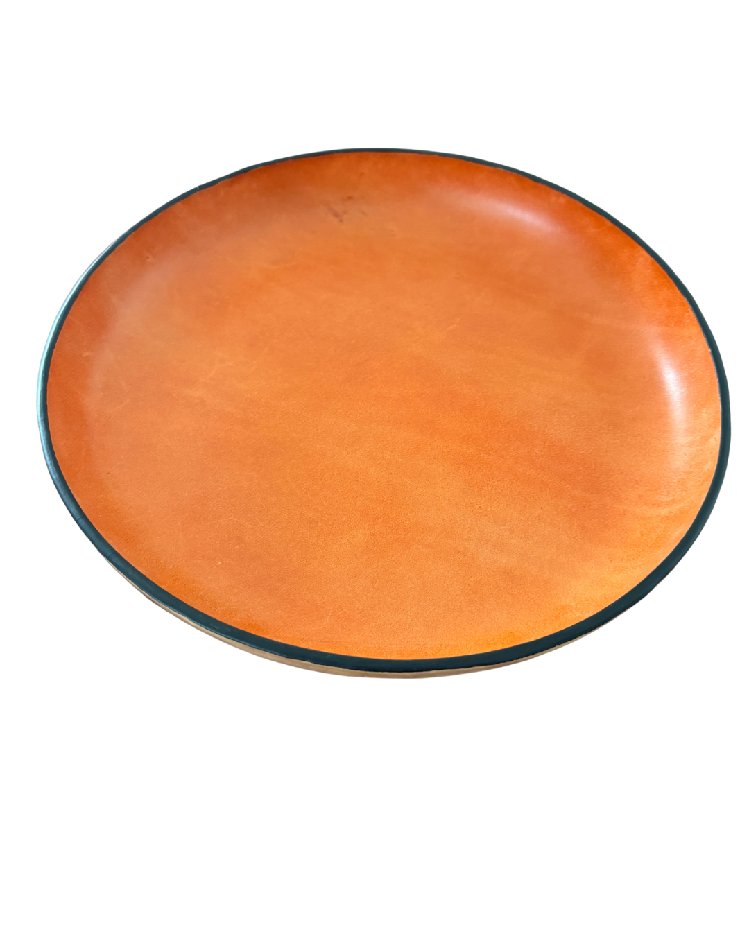 Sienna Leather Tray - Orange