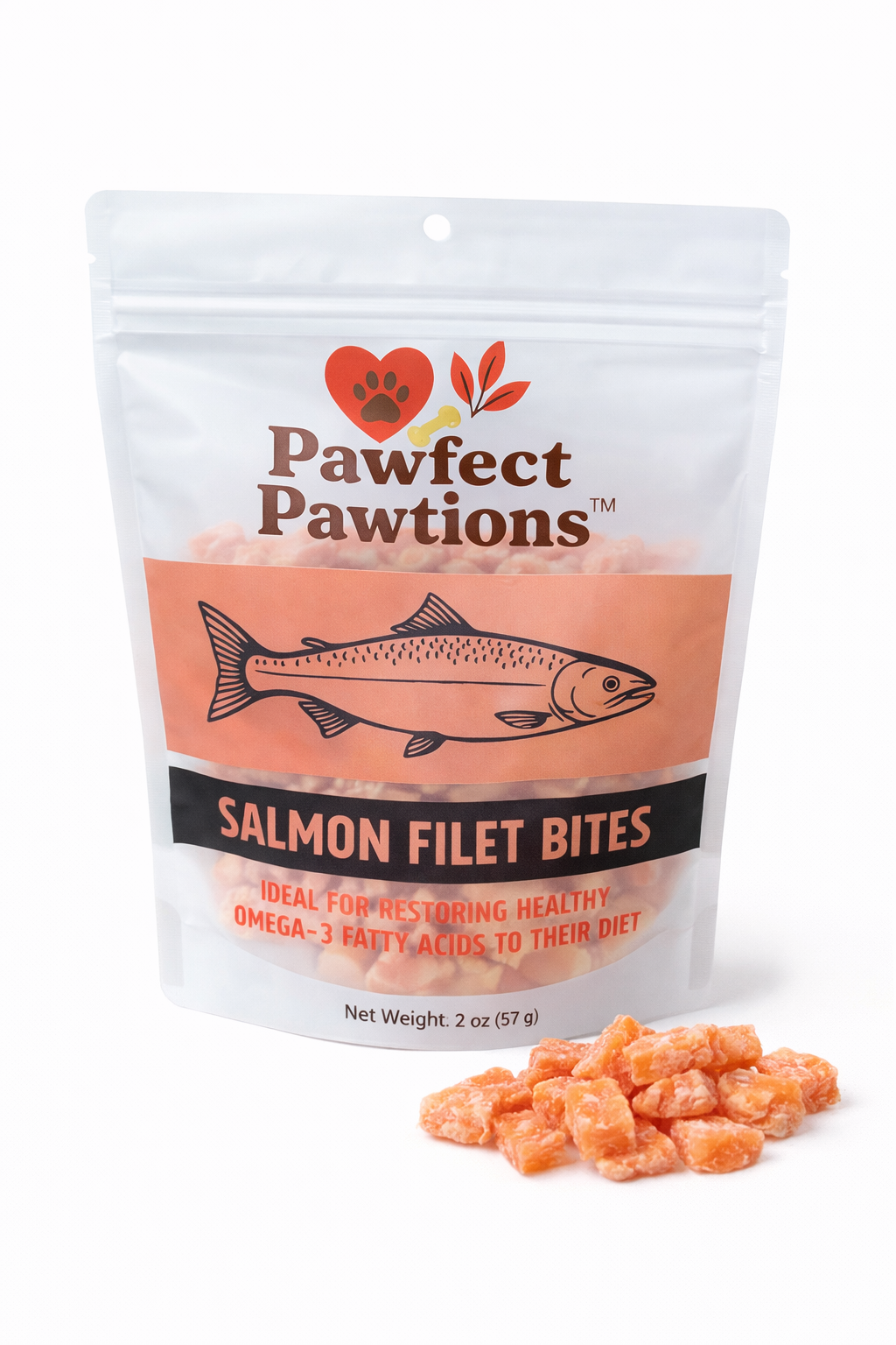 Salmon Filet Bites – Freeze-Dried Mini Bites for Dogs & Cats