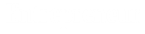 The image shows the word 'Entrepreneur' in white text with a reflective shadow, on a transparent background.