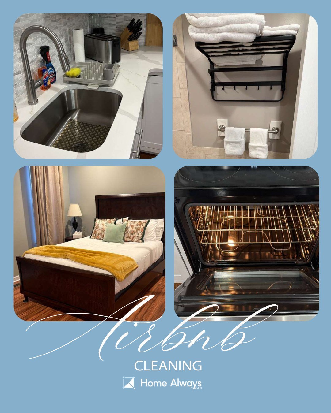 ✨ Airbnb Cleaning Done Right ✨

First impressions matter &mdash; and a spotless home makes all the difference for your guests. From shining hardwood floors to fresh kitchens and cozy living spaces, we make sure every detail is guest-ready.

Because 5
