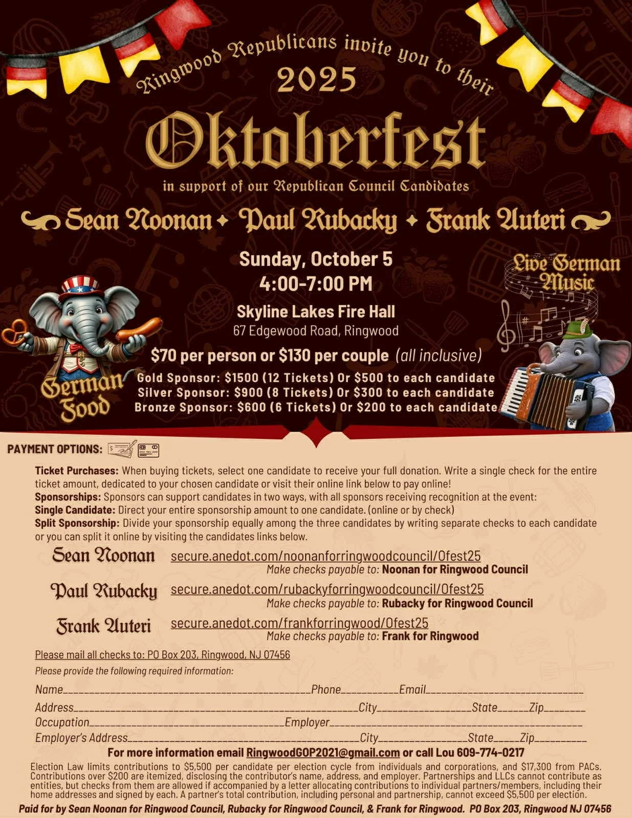 Ringwood Republicans - Oktoberfest