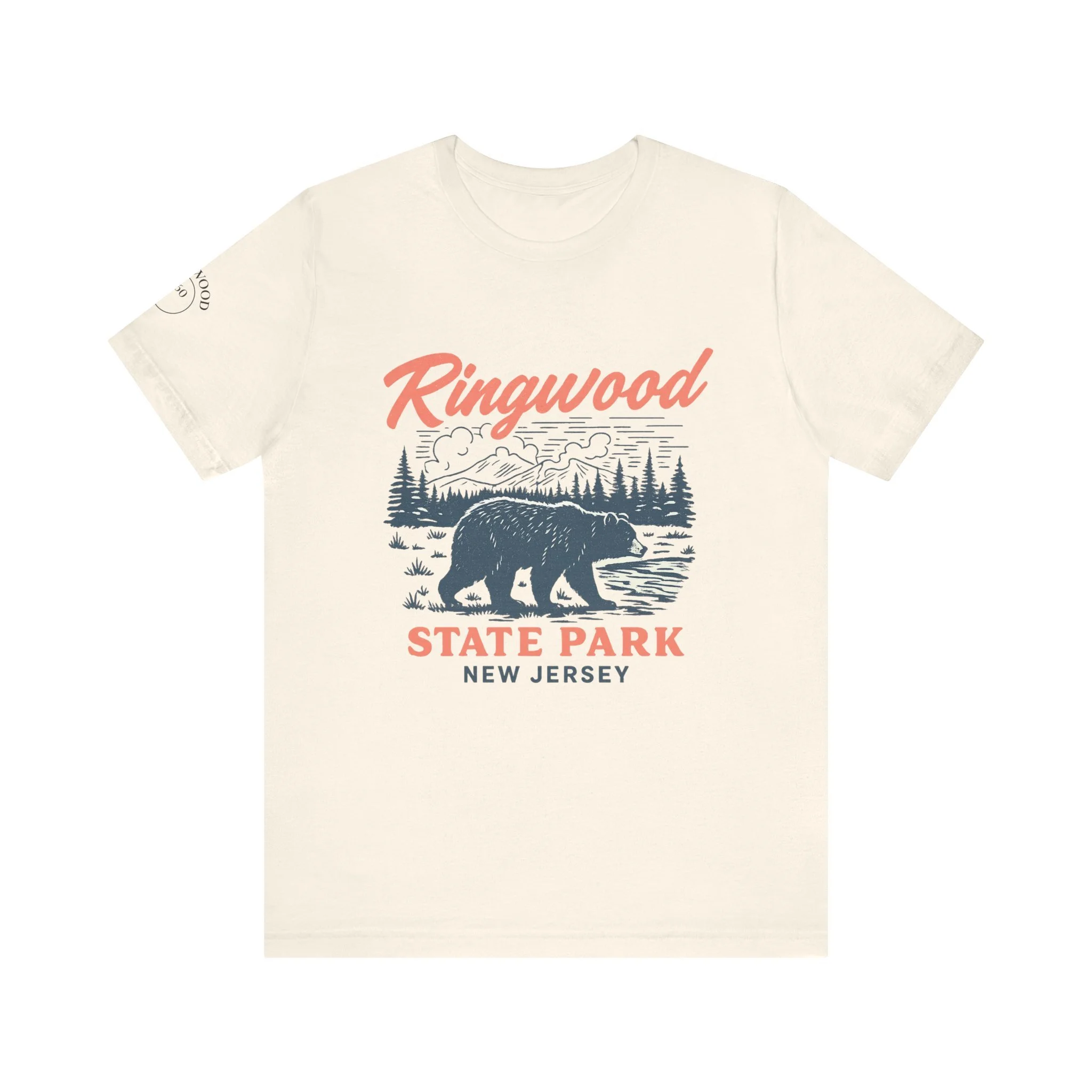 Ringwood State Park Bear Tee - Unisex Short Sleeve Shirt, Outdoor Enthusiast Gift, Travel Souvenir, Nature Lover Apparel, Jersey T-Shirt