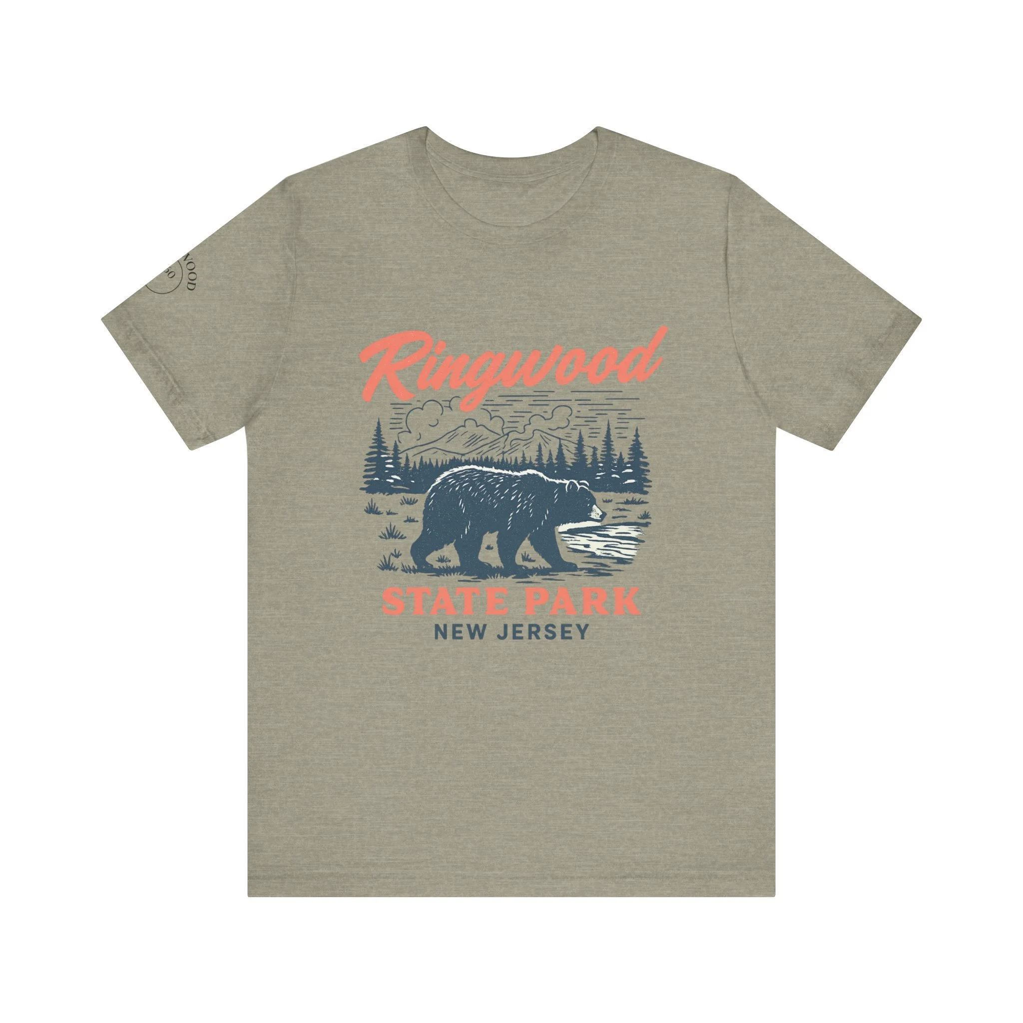Ringwood State Park Bear Tee - Unisex Short Sleeve Shirt, Outdoor Enthusiast Gift, Travel Souvenir, Nature Lover Apparel, Jersey T-Shirt