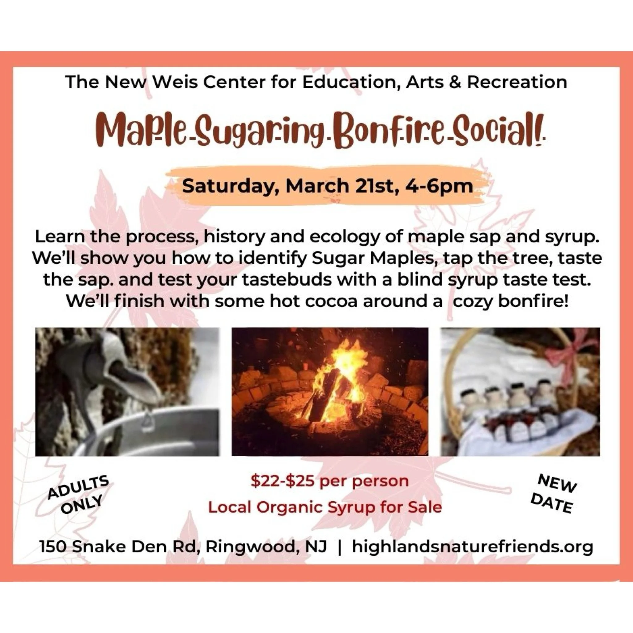 Maple Sugaring Bonfire Social