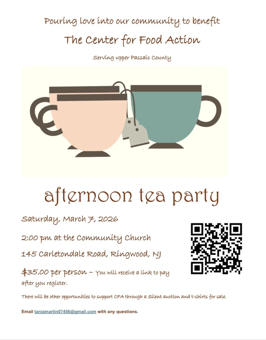 Afternoon Tea Party Benefiting The Center for Food Action