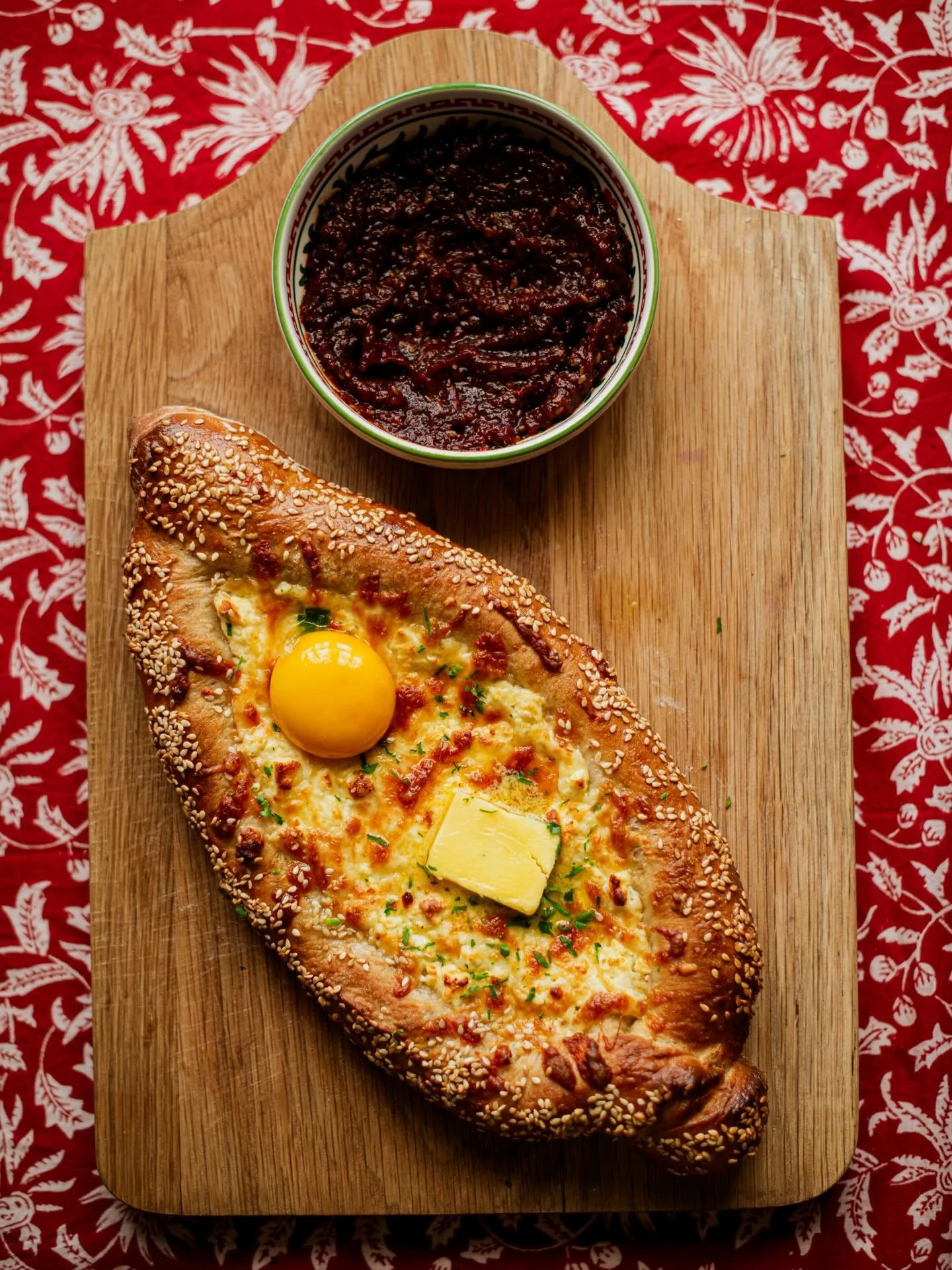 Khachapuri

This is a Georgian street food that&rsquo;s always intrigued me &mdash; and left me wondering, is this actually too much of a good thing?

It turns out it's just the right amount of a good thing. 

It is as rich as it looks, but with the 