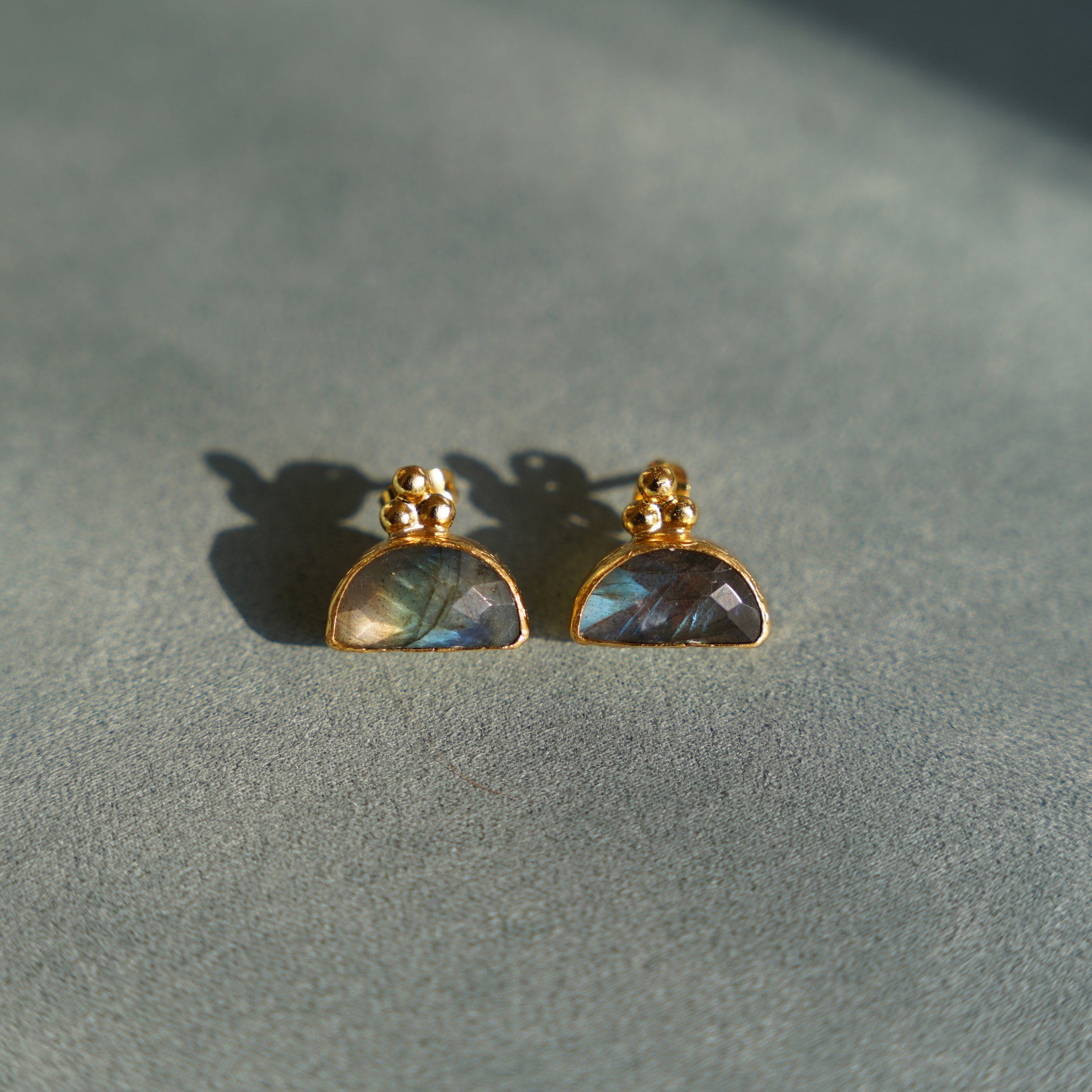 Labradorite Art Deco Earrings