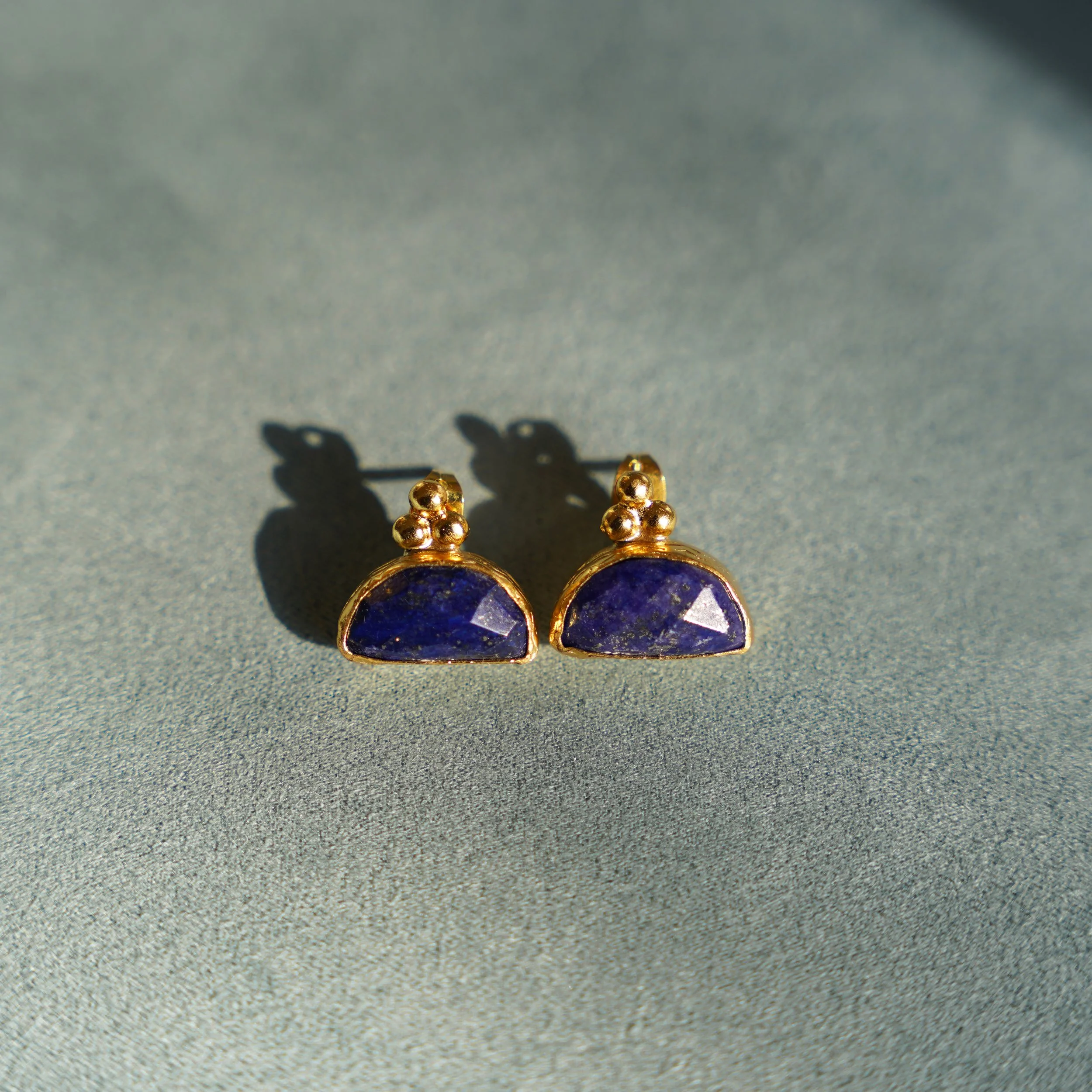 Lapis Lazuli Art Deco Earrings