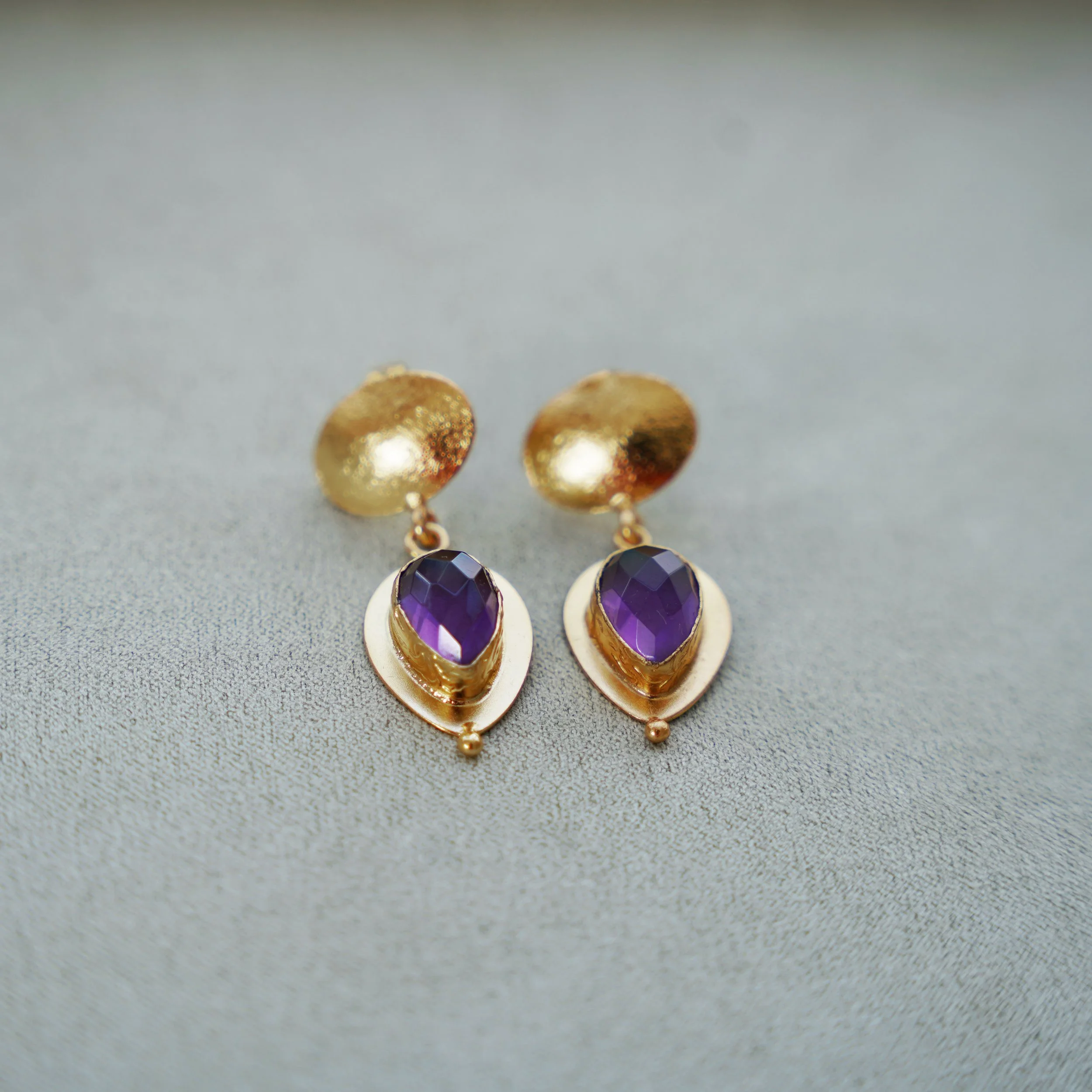 Amethyst Elegant Drop Earrings