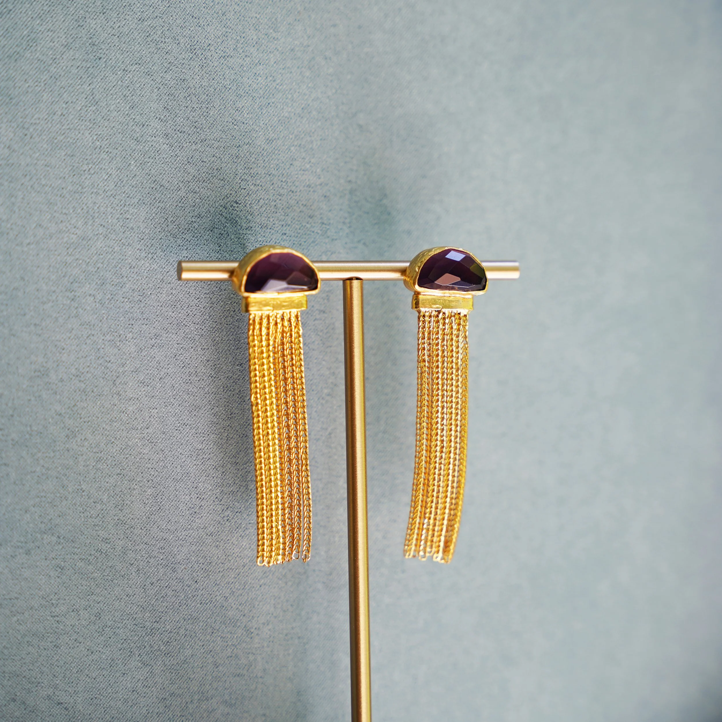 Tassel Amethyst Earrings