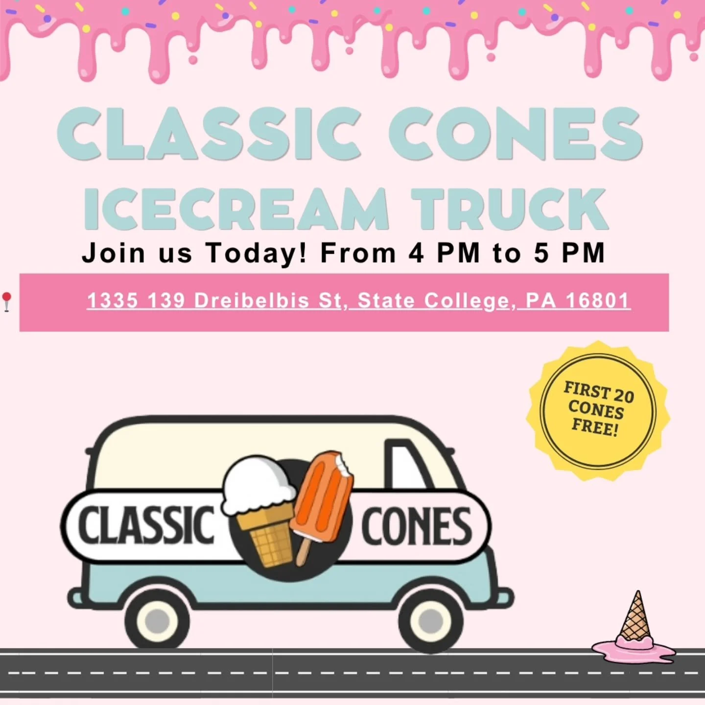 Finals week calls for something sweet! 

Stop by the office TODAY from 4-5pm and treat-yo-self 😎🍦

First 20 people will get free ice cream from Classic Cones on us--don't miss it! 

#psuoffcampushousing
#icecream #classiccones #freebie #finalsweek