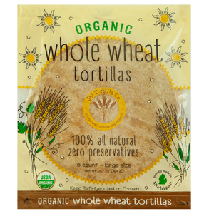 J&J Organic Whole Wheat tortilla bag