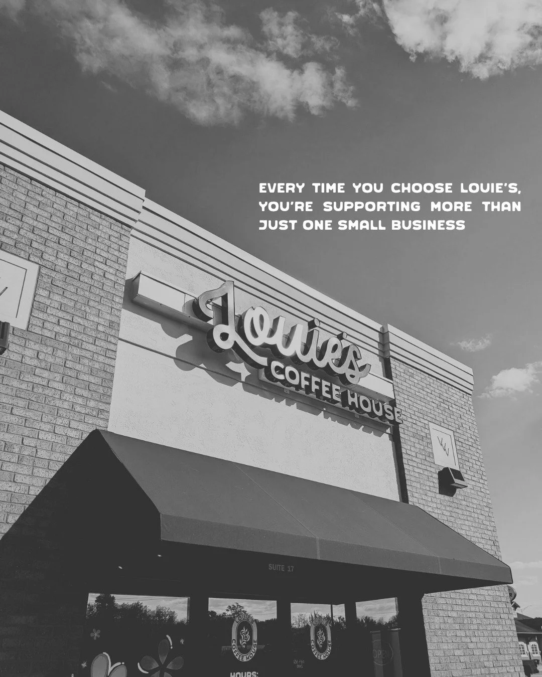 Your morning coffee run = supporting multiple small businesses in our community!

We have never just been about the coffee, our seasonal menus, or just about Louie's... From day one (way back when Louie's was still just on paper) our thoughts have al