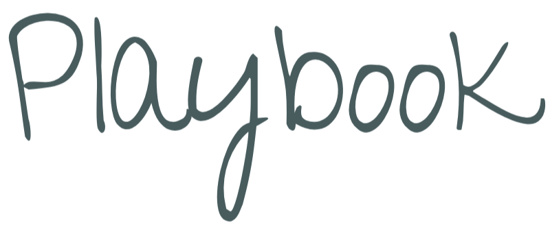 The word "Playbook" written in a playful, casual font.