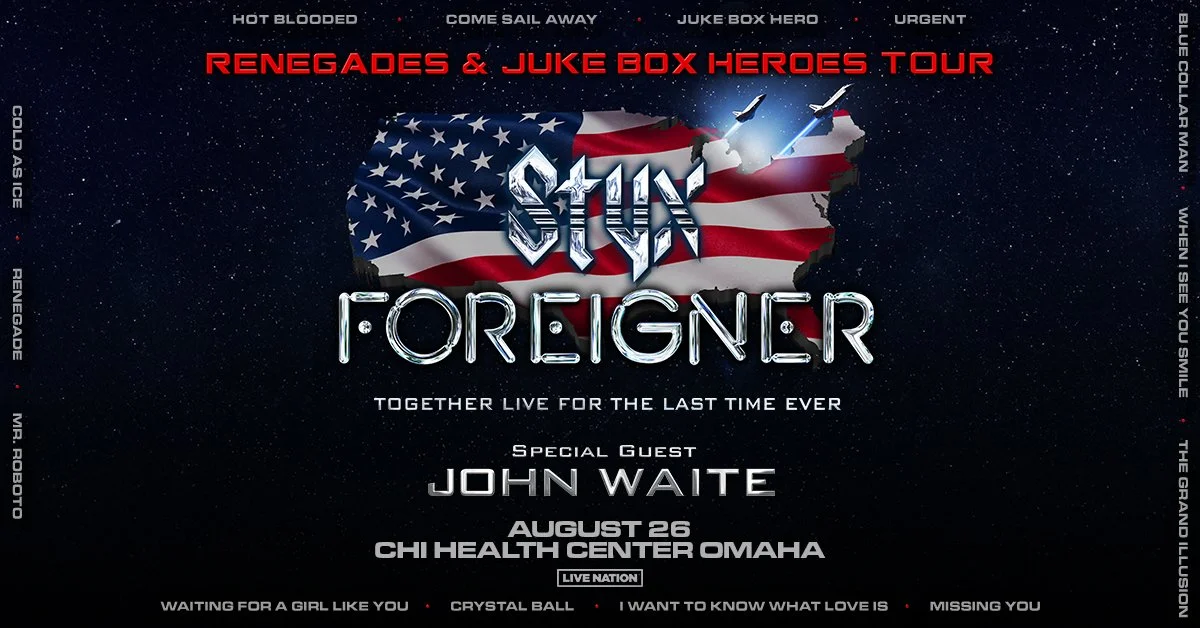 Foreigner, Styx and John Waite Rock CHI Health Center Omaha on Renegades & Juke Box Heroes Tour