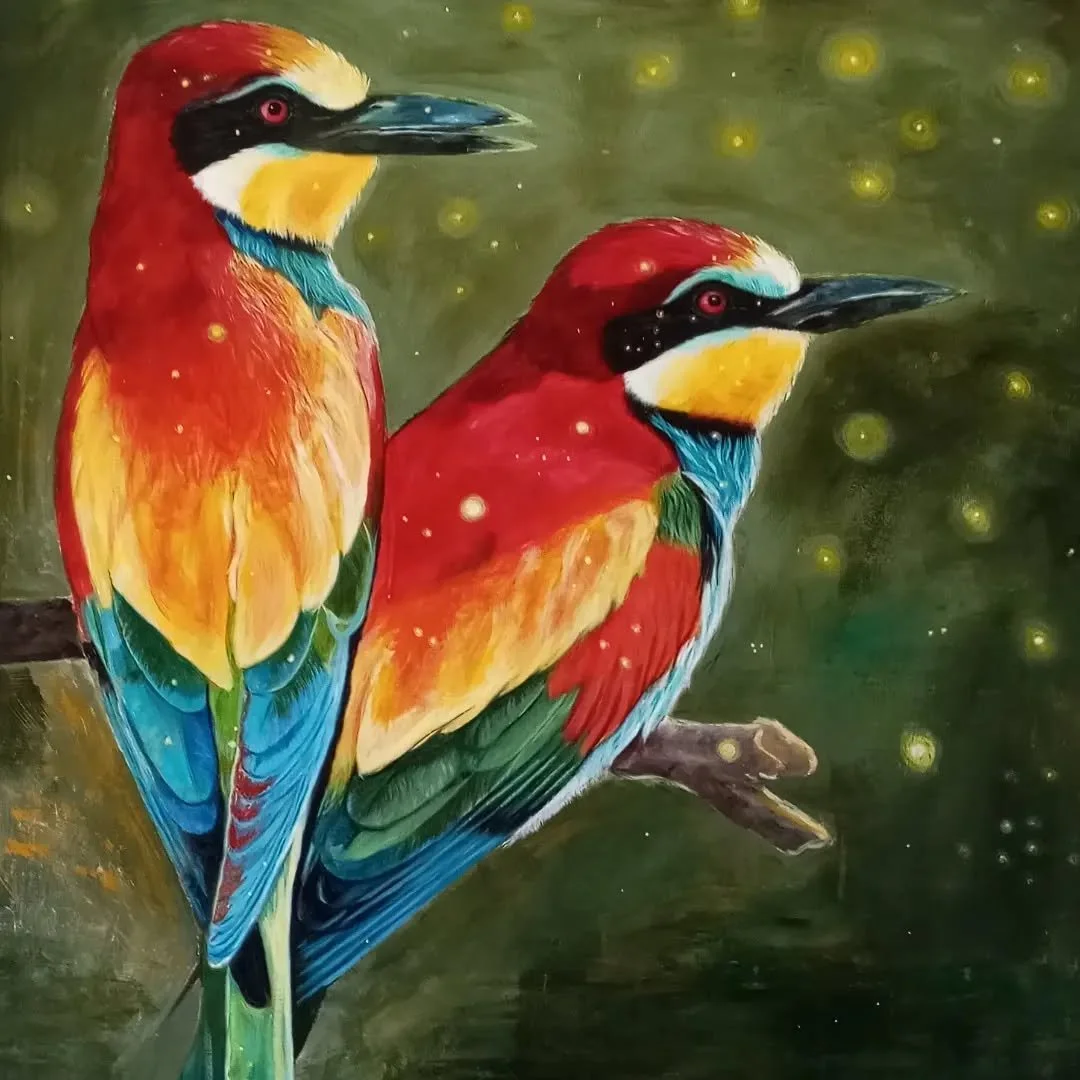 Hoitava taide "Linnut"