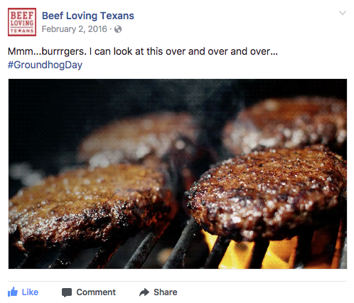 Social Posts for "Beef Loving Texans"