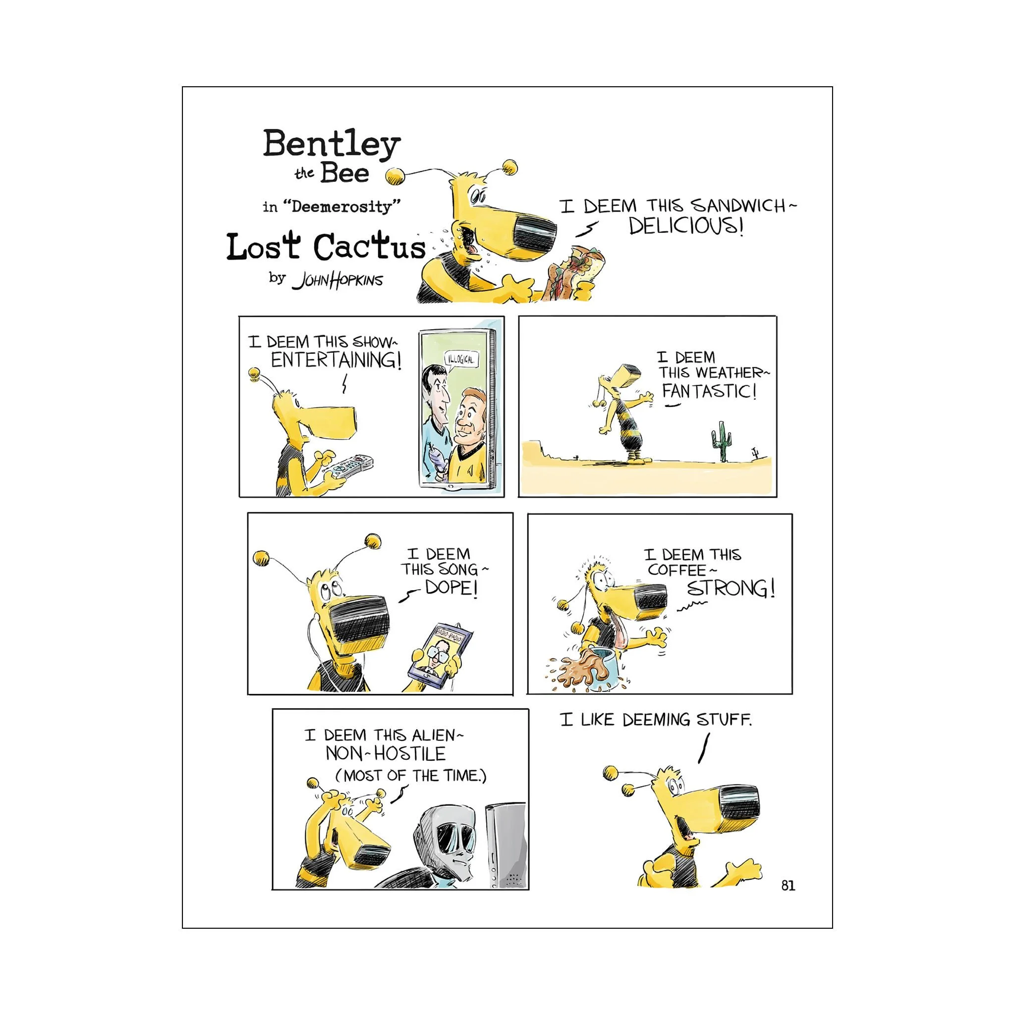 Sample page from Lost Cactus - The Second Treasury, comic strip anthology