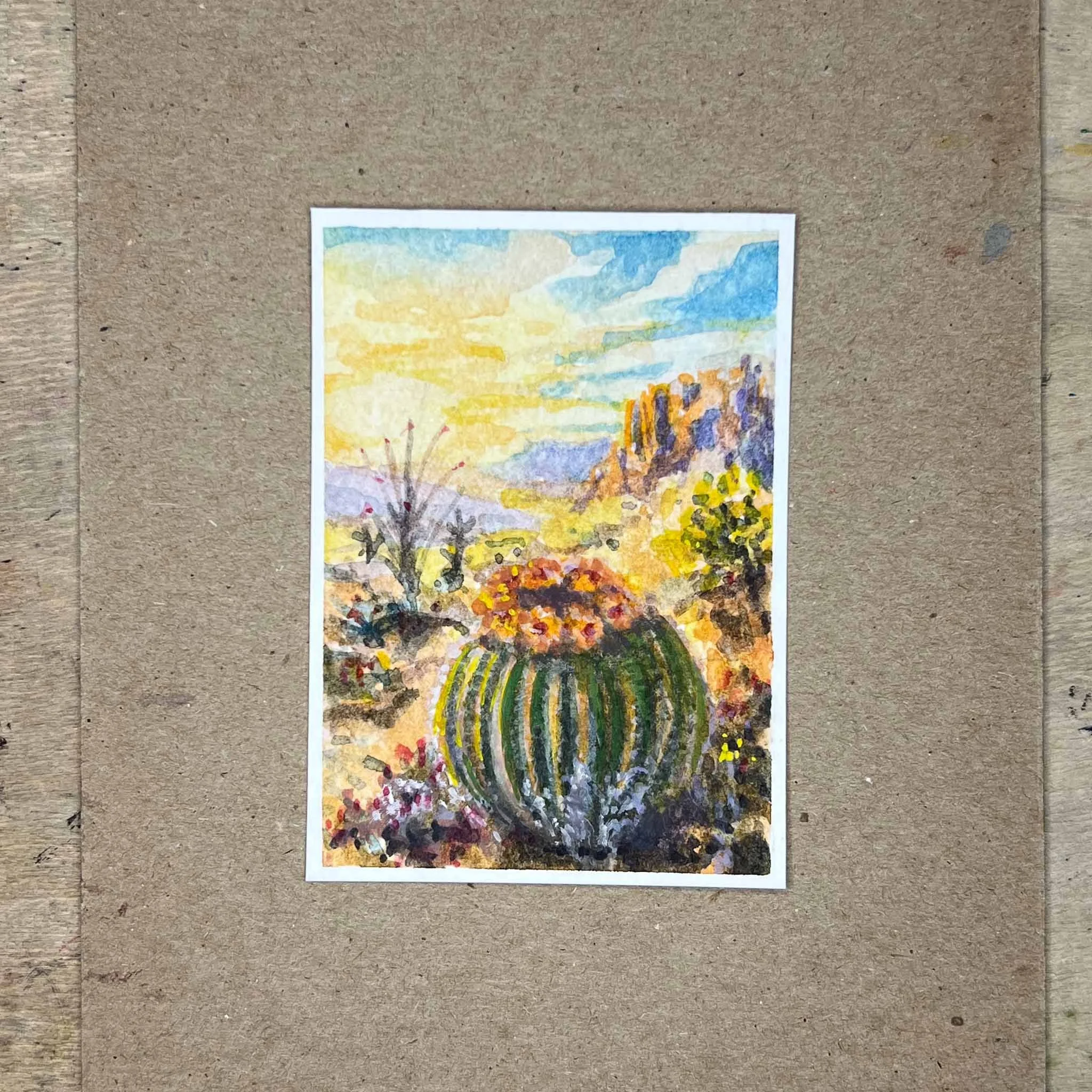 Lost Cactus #1 — Original Watercolor ACEO by John Hopkins
