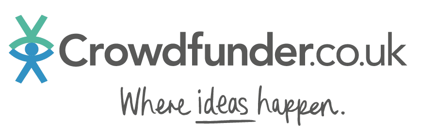 Crowdfunder.co.uk logo with slogan 'Where ideas happen.'