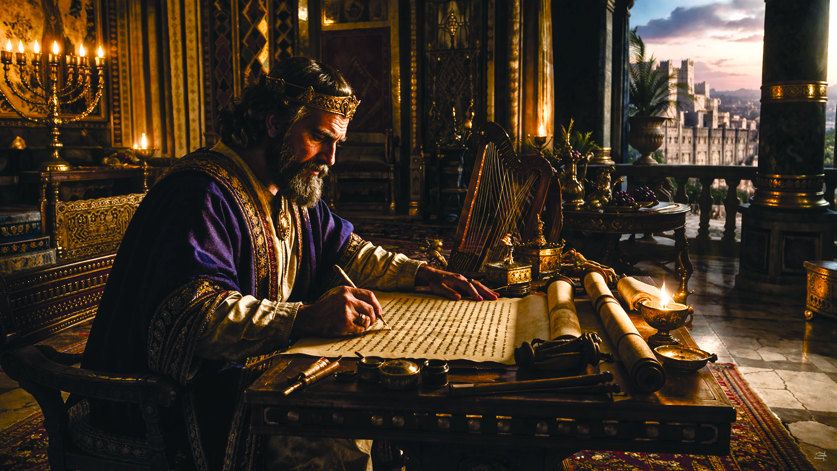 King David writes Psalm 22