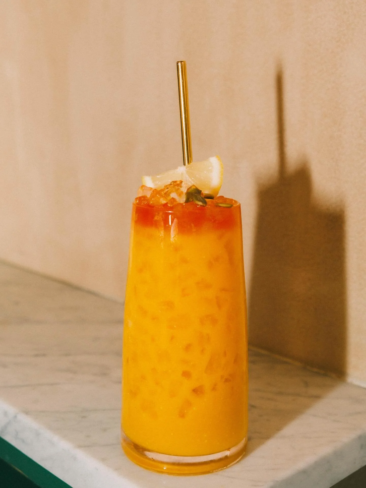 |:|
𝕤𝕙𝕖𝕣𝕖 𝕜𝕙𝕒𝕟
indri trini single malt scotch &bull; monkey shoulder &bull; alphonso mango &bull; saffron &bull; cashew &bull; cardamom falernum 🐅
&mdash;
i&rsquo;ve said it before, i&rsquo;ll say it now and forevermore: no fruit is superio