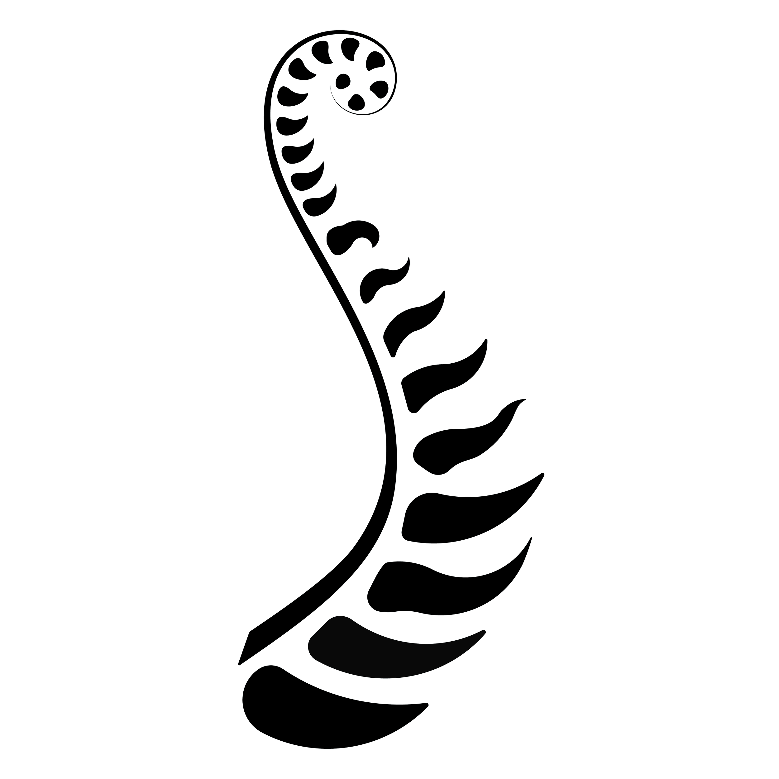 An abstract outline icon with a starburst contained within a circle shape.