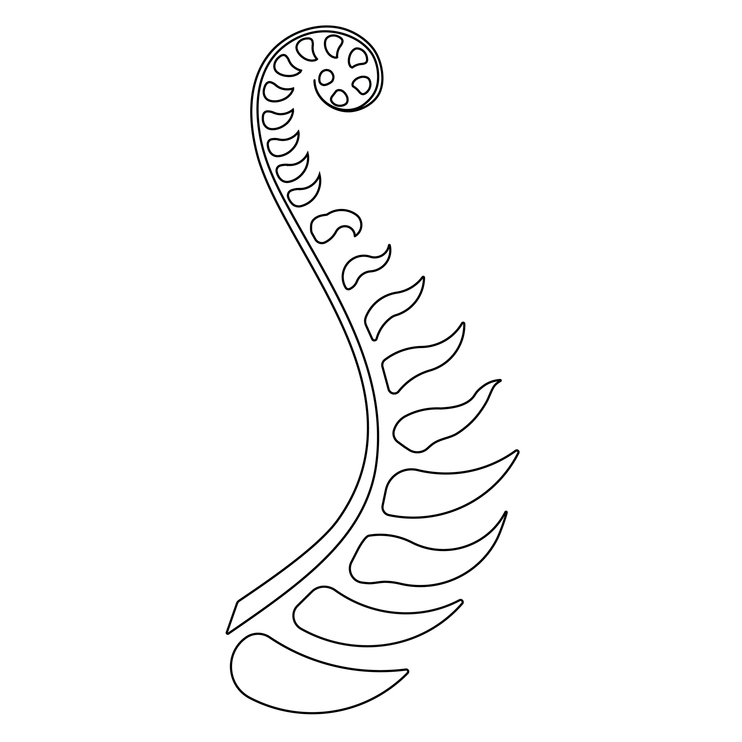 An abstract outline icon with geometric and diagonal lines across a circle shape.