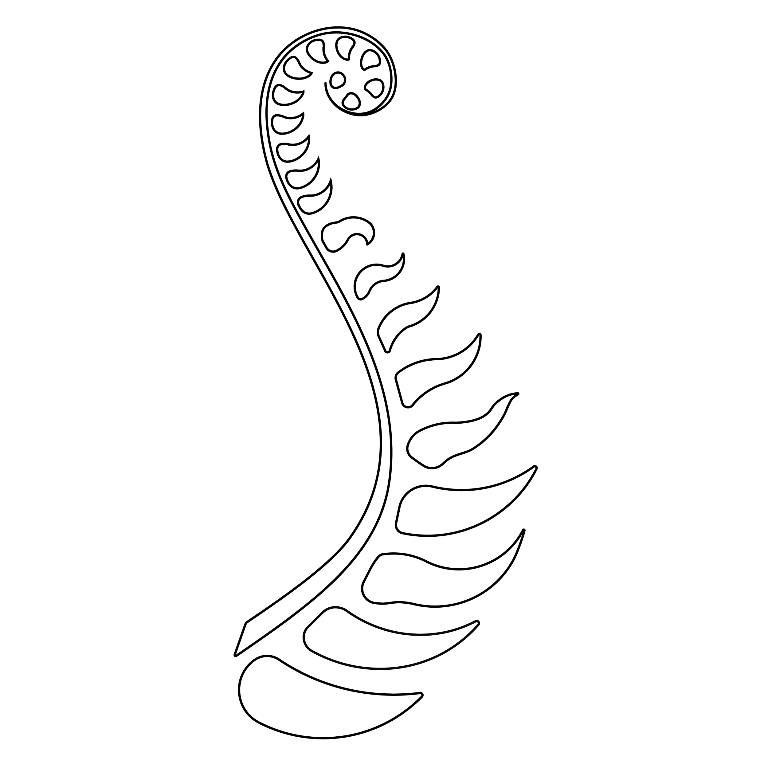 An abstract outline icon with diagonal lines within a circle shape.