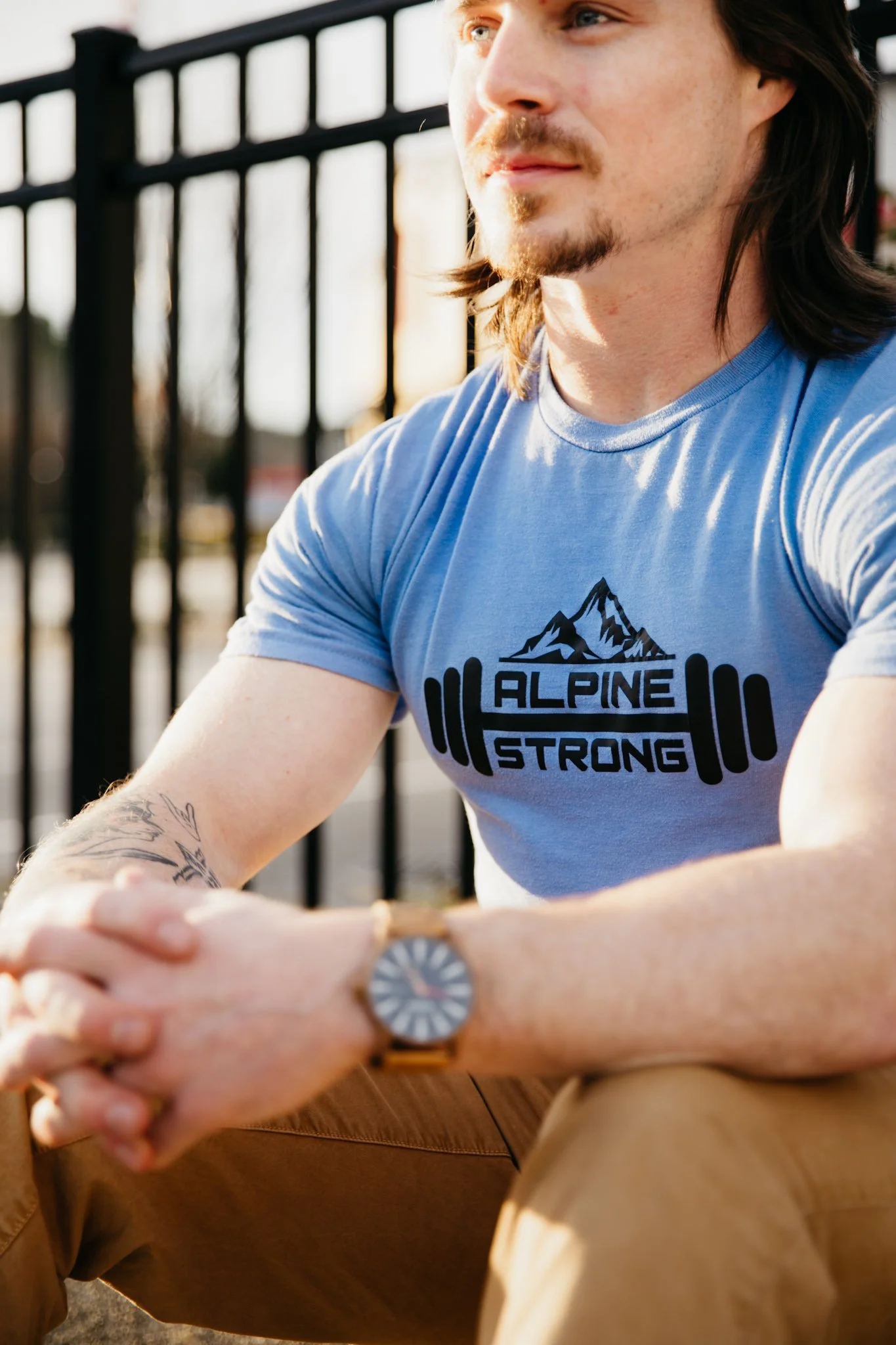 Coach Chris with Alpine Strong Shirt