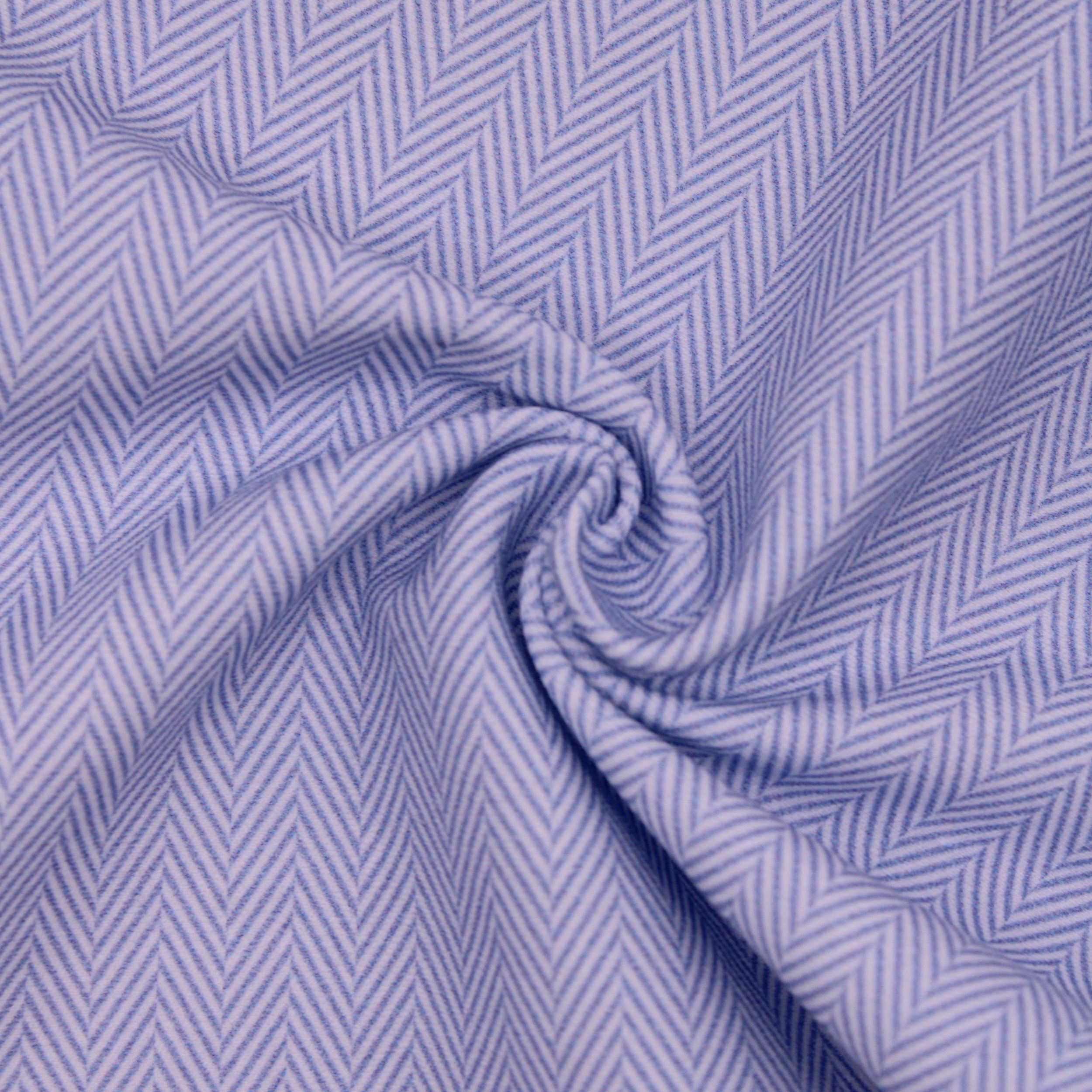 Classic Blue Herringbone
