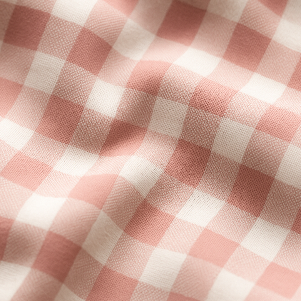 Coral Pink and White Checkers