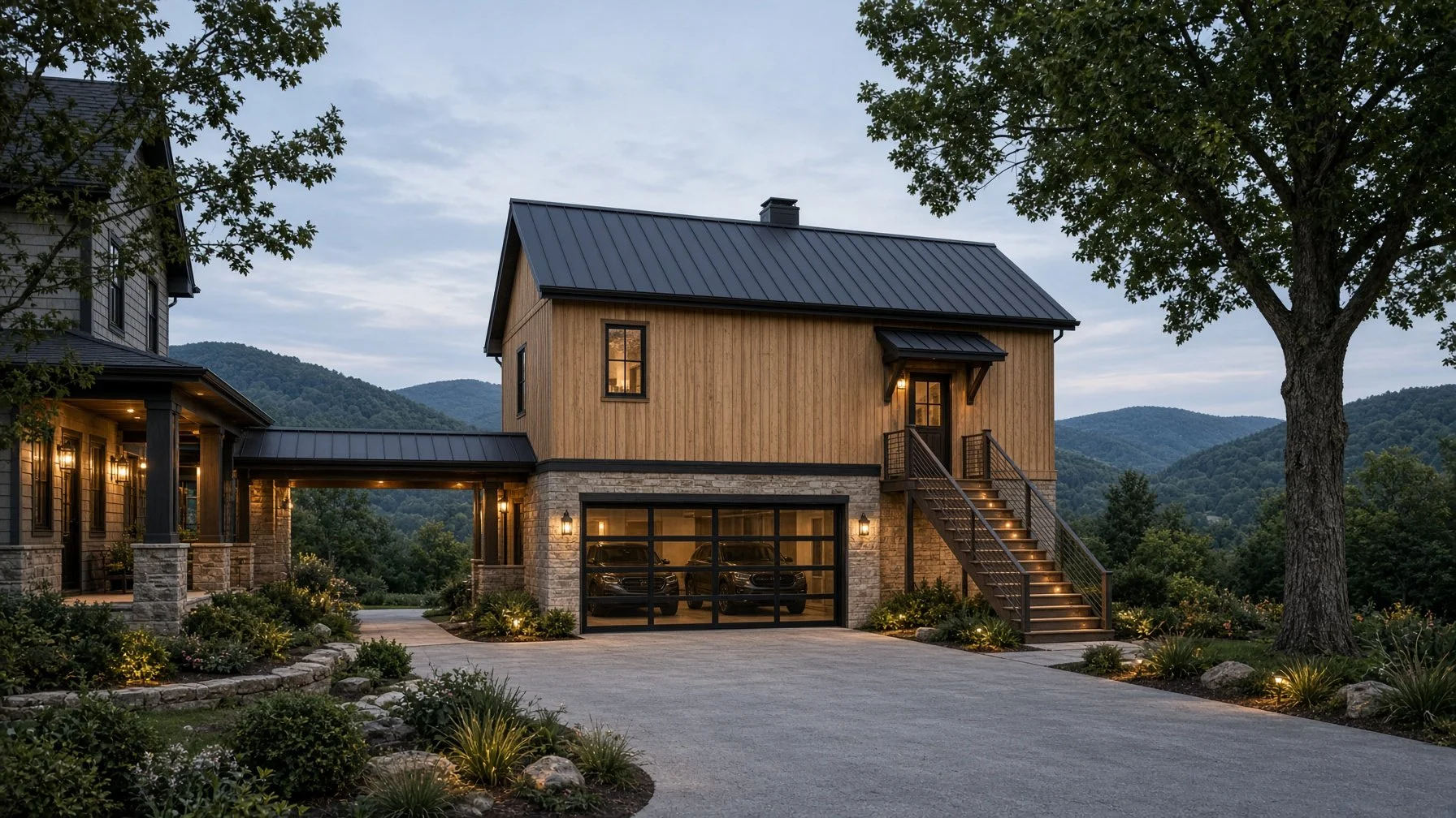 Accessory Dwelling Unity (ADU) over a residential garage.