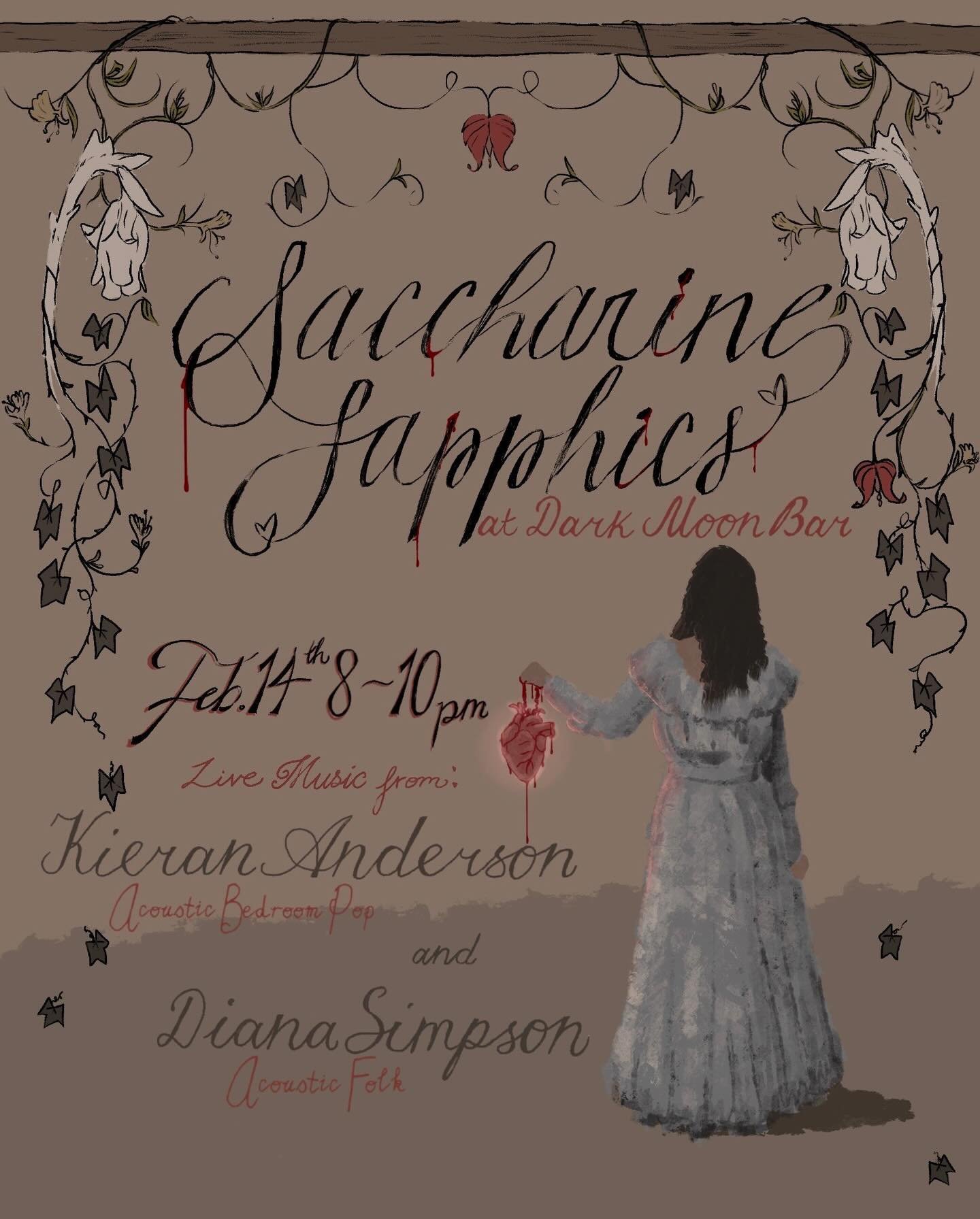Feeling spooky &amp; gay this Valentine&rsquo;s Day? Excellent, so are we! Come be serenaded by local saccharine sapphics, be moody, and sip some of the finest cocktails Sylva has to offer. Open 7pm-12am, see you there 😘