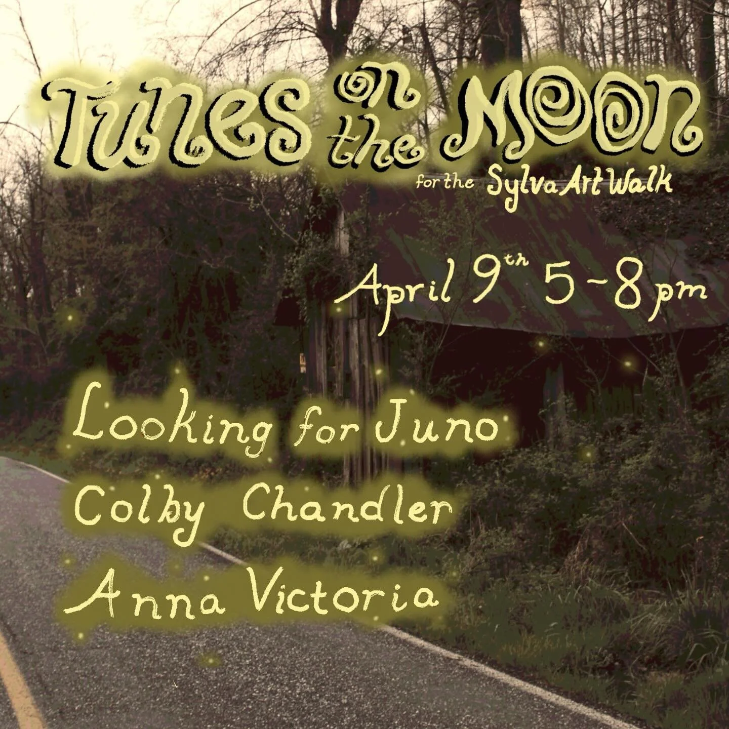 We&rsquo;ve got some live tunes on the moon lined up for y&rsquo;all during the Sylva Art Walk next week! Big shoutout to @sylvaarts for working hard to spotlight the unique artists that call our small town &ldquo;home&rdquo;. 

The first half will b