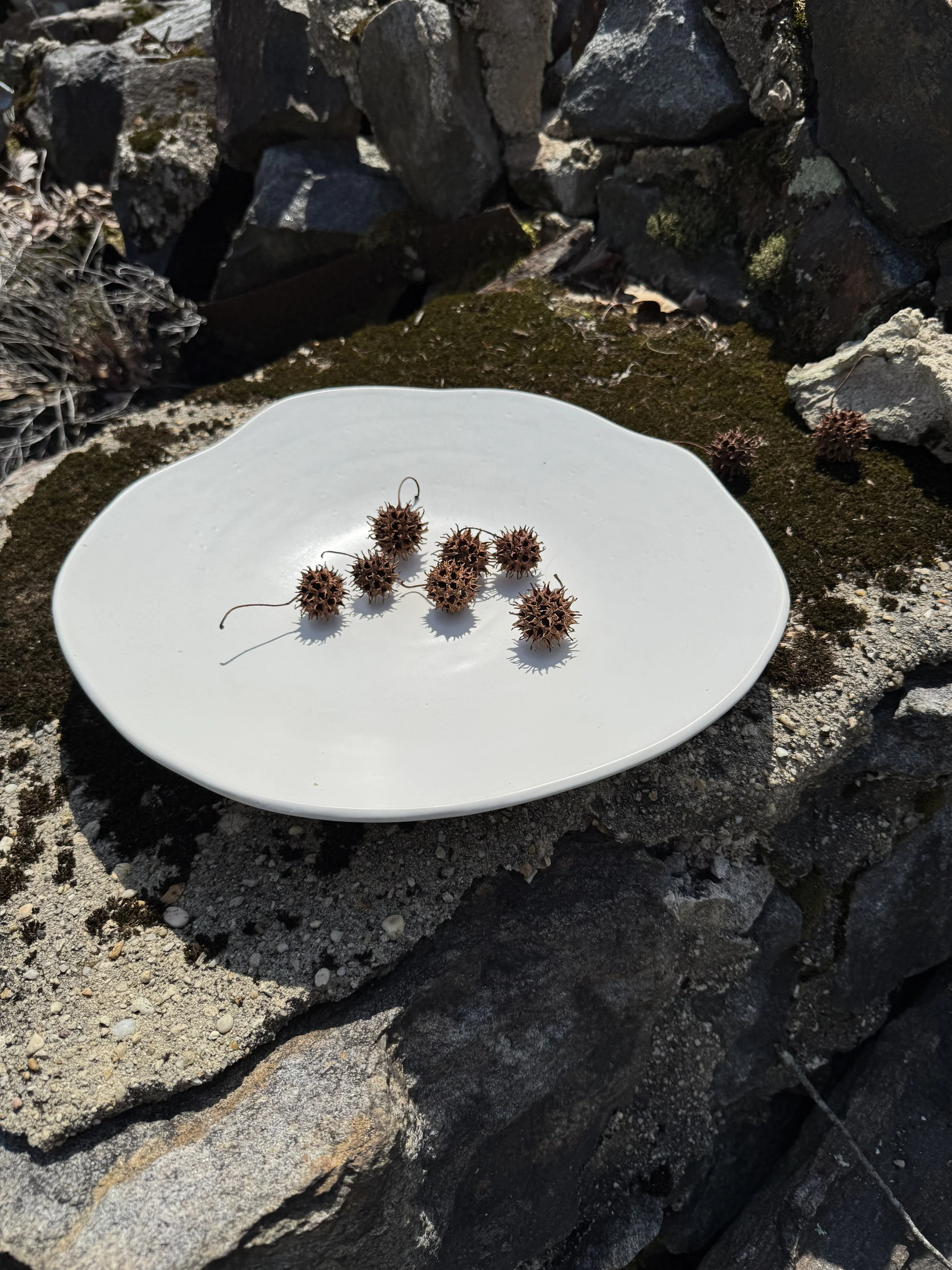 Organic large round platter