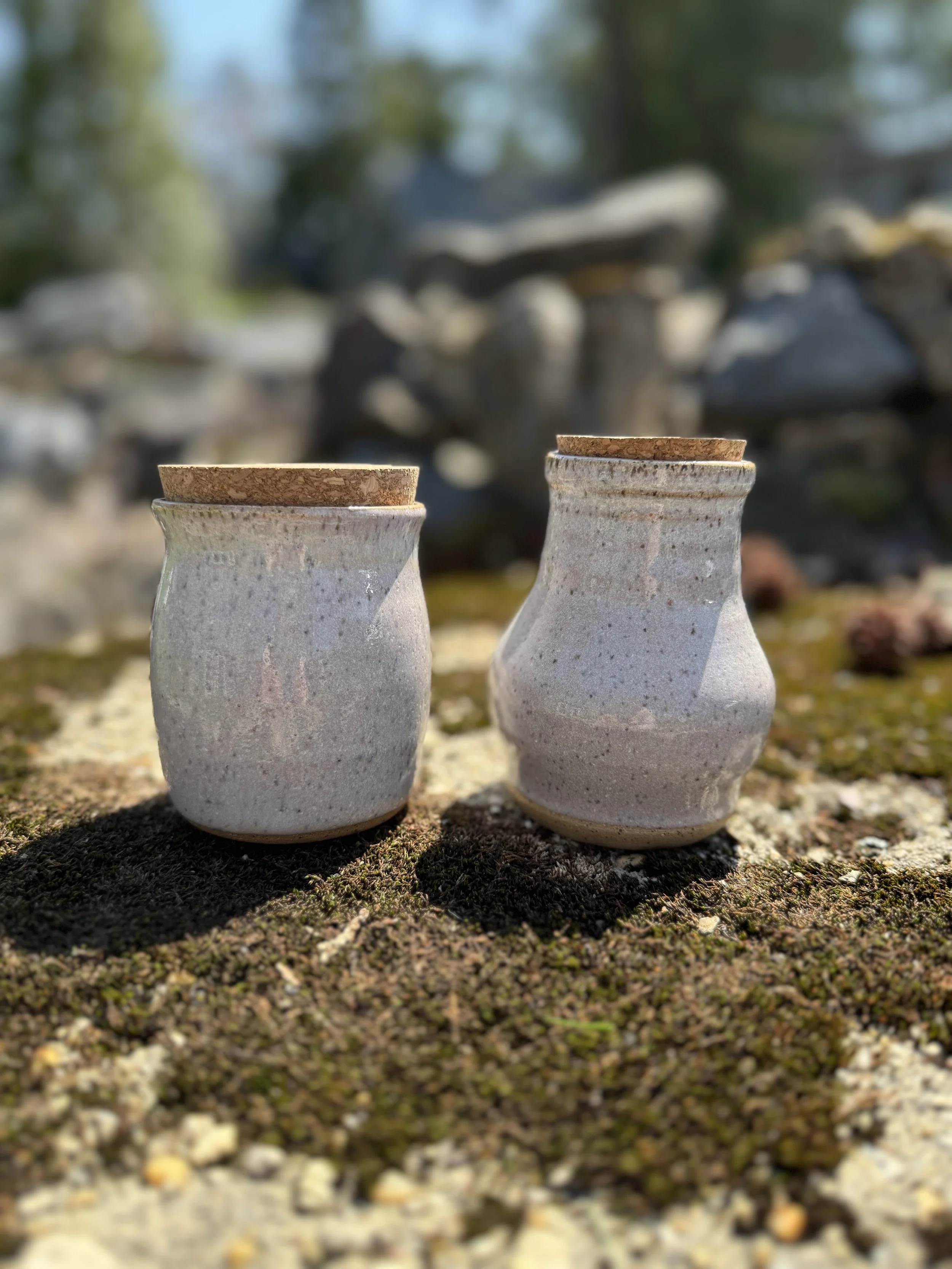 Corked pots/vase