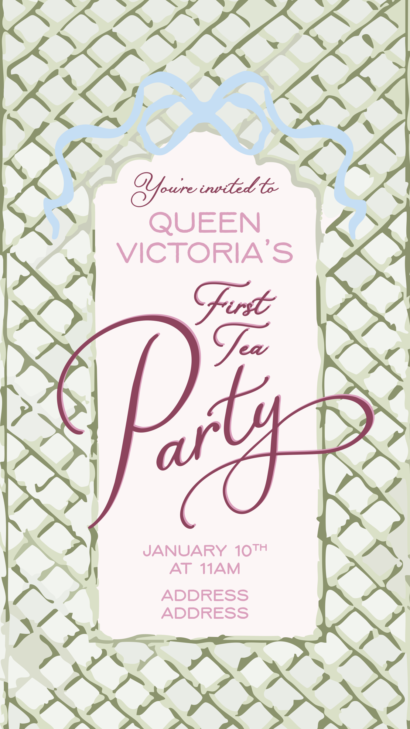 Tea Party Invite Design